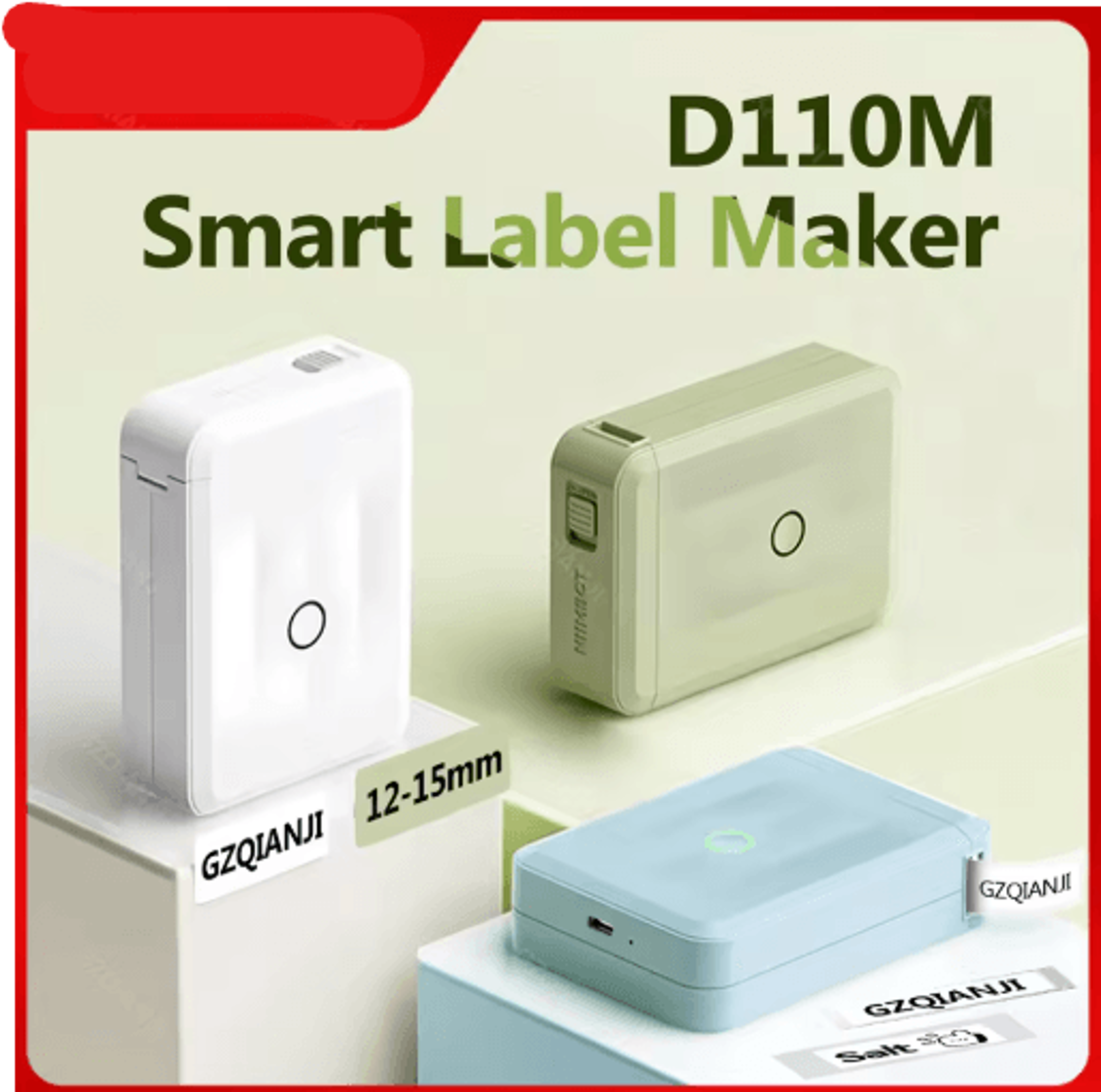 D110 Smart Portable Label Printer  Mini Thermal Sticker Maker For Home  Office 0