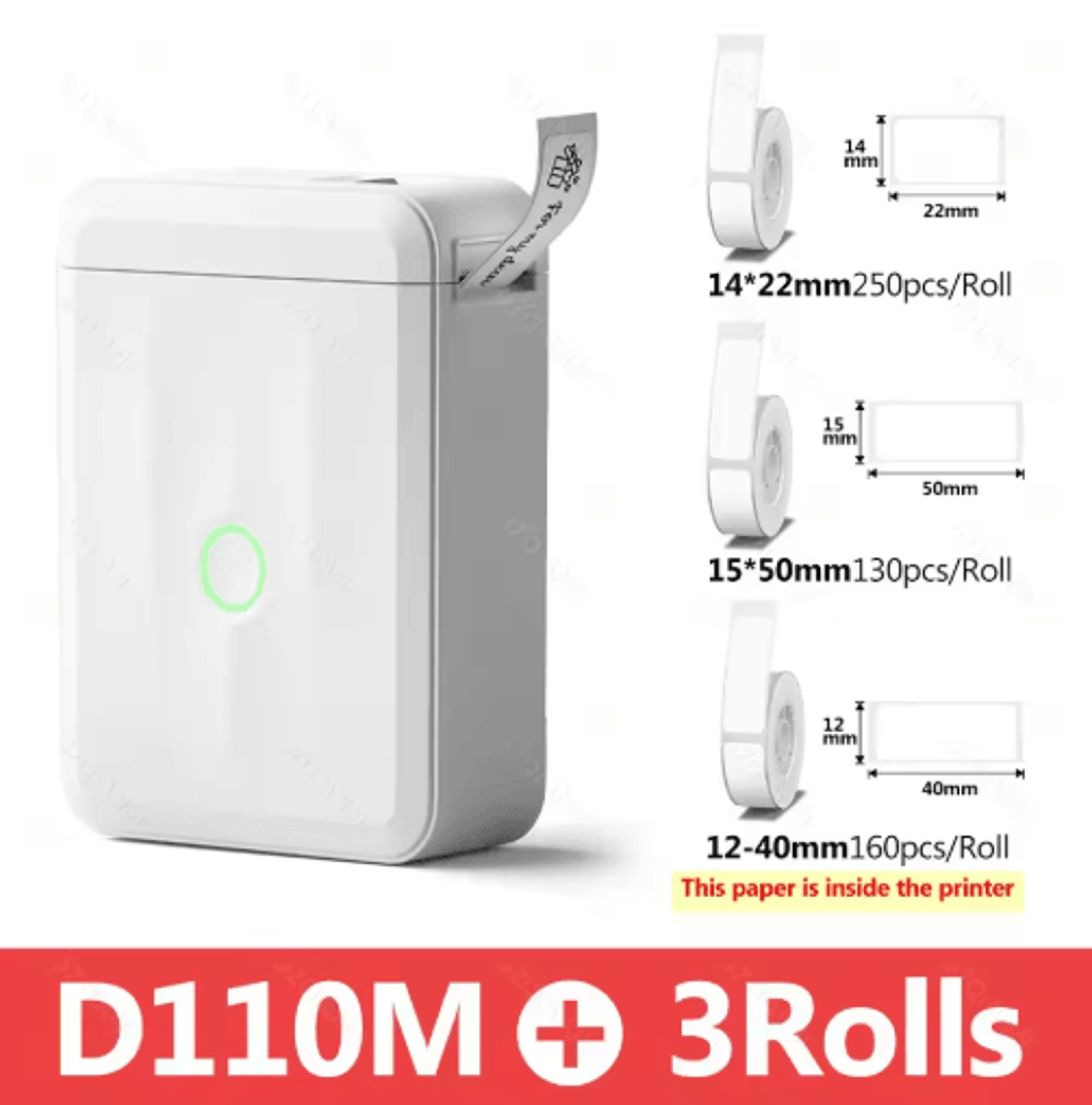 D110 Smart Portable Label Printer  Mini Thermal Sticker Maker For Home  Office 5