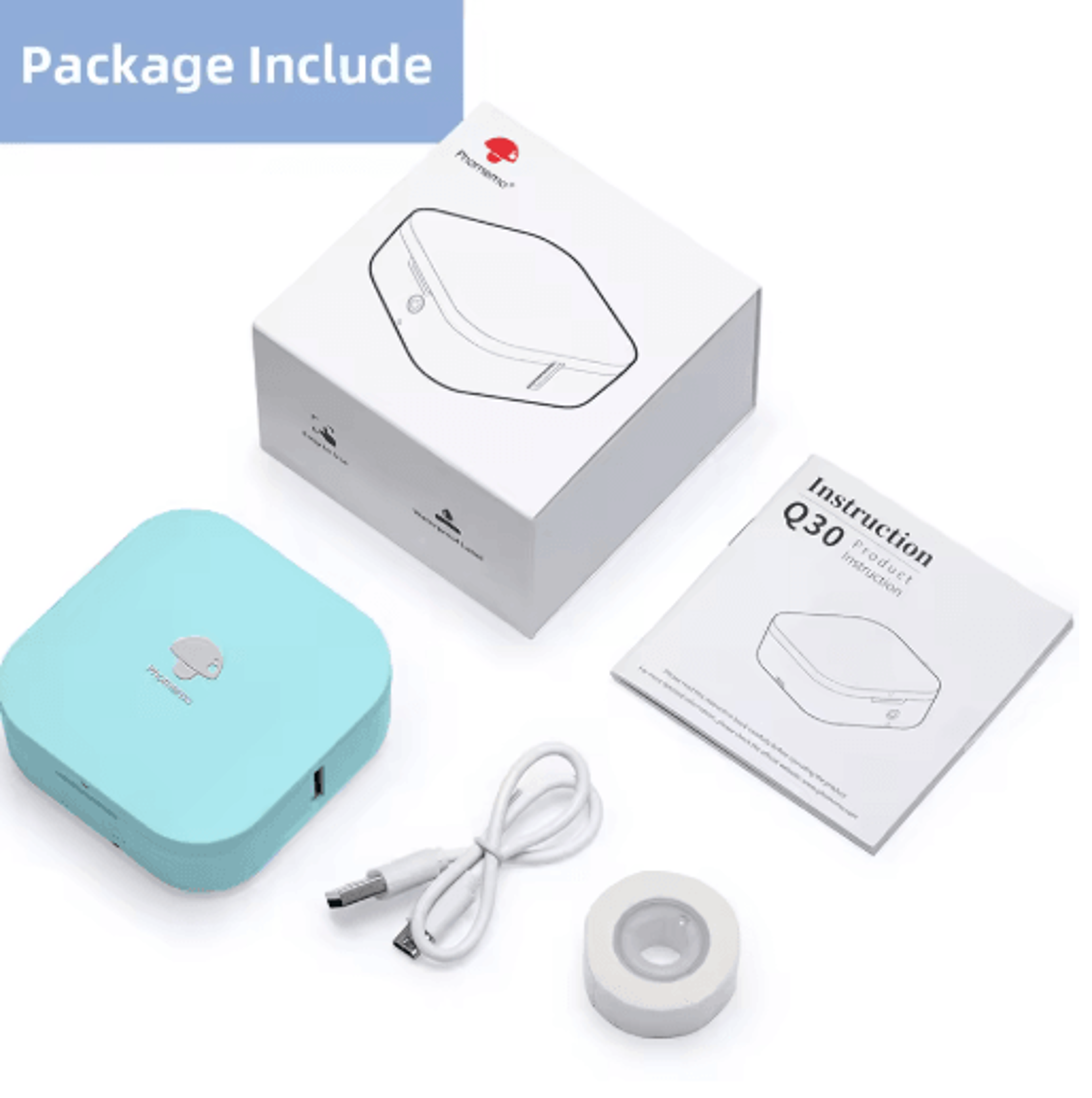 Q30 Wireless Mini Label Maker  Portable Thermal Sticker  Barcode Printer 20