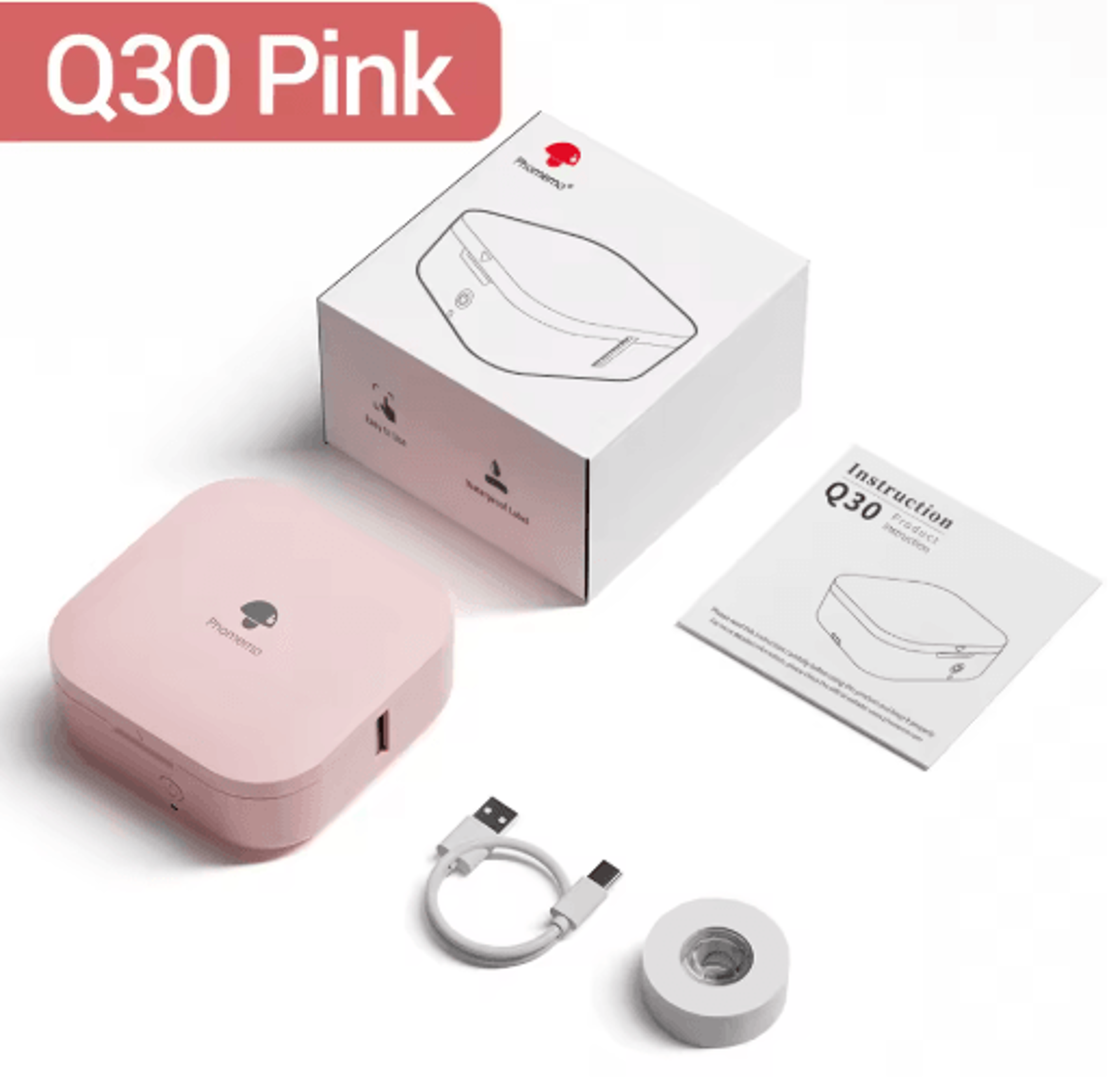 Wireless Bluetooth Thermal Label Printer  Mini Portable Sticker Maker With Labels 7