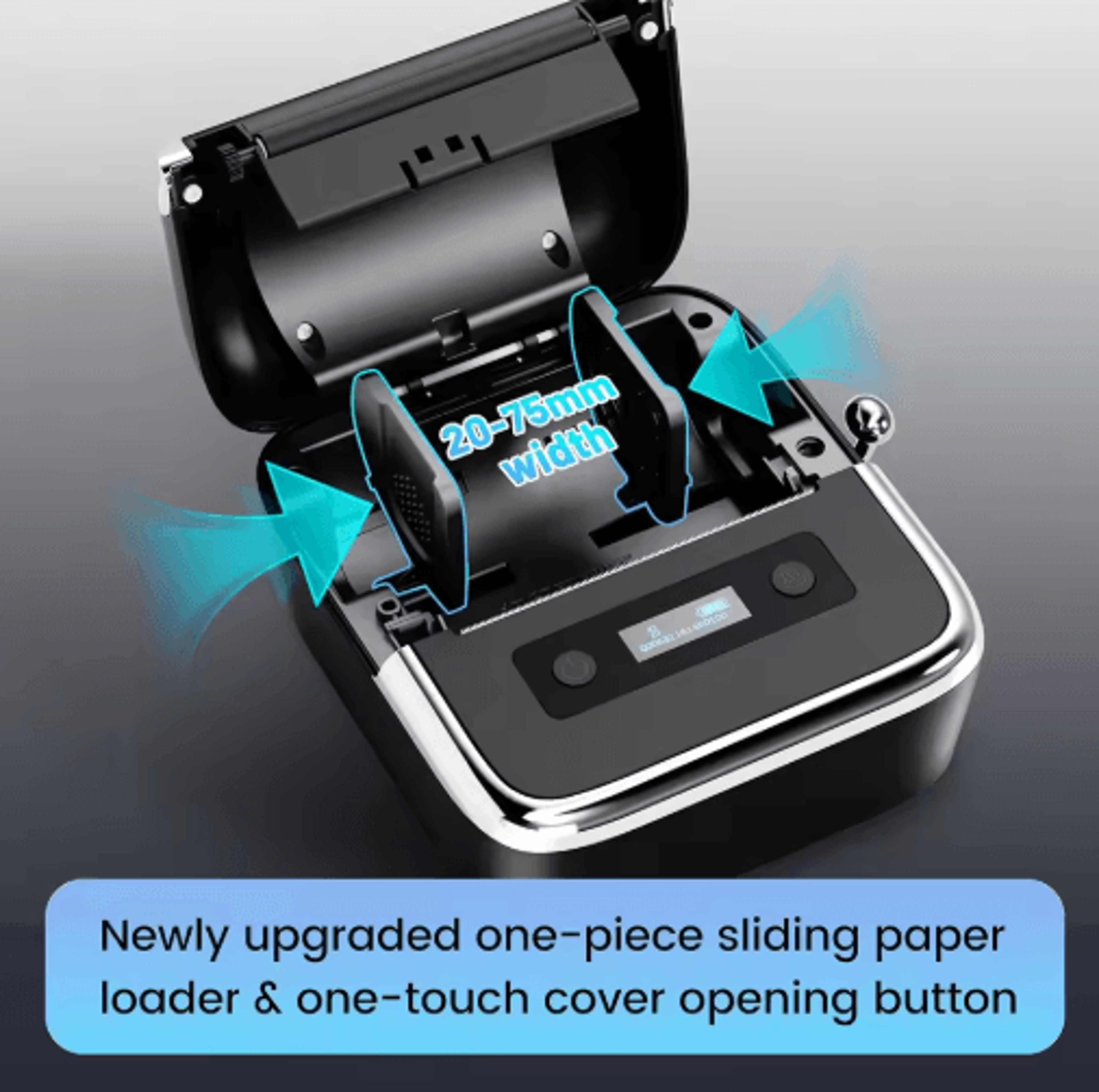 75mm Portable Thermal Label Maker  Upgraded Barcode  Sticker Printer 5