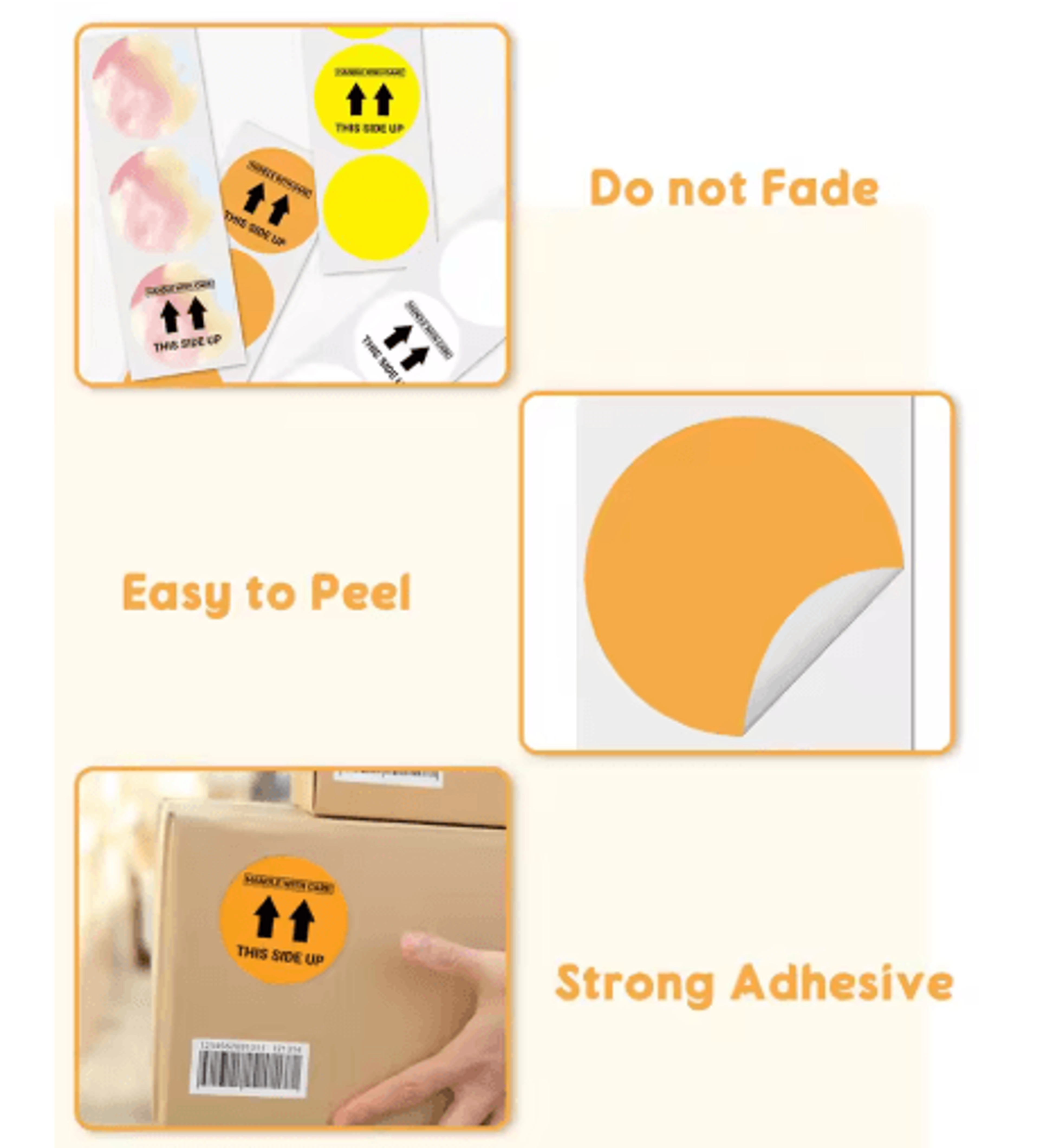 Waterproof Round Thermal Label Stickers  White Adhesive Label Paper For PM241 PM246S  D520 18