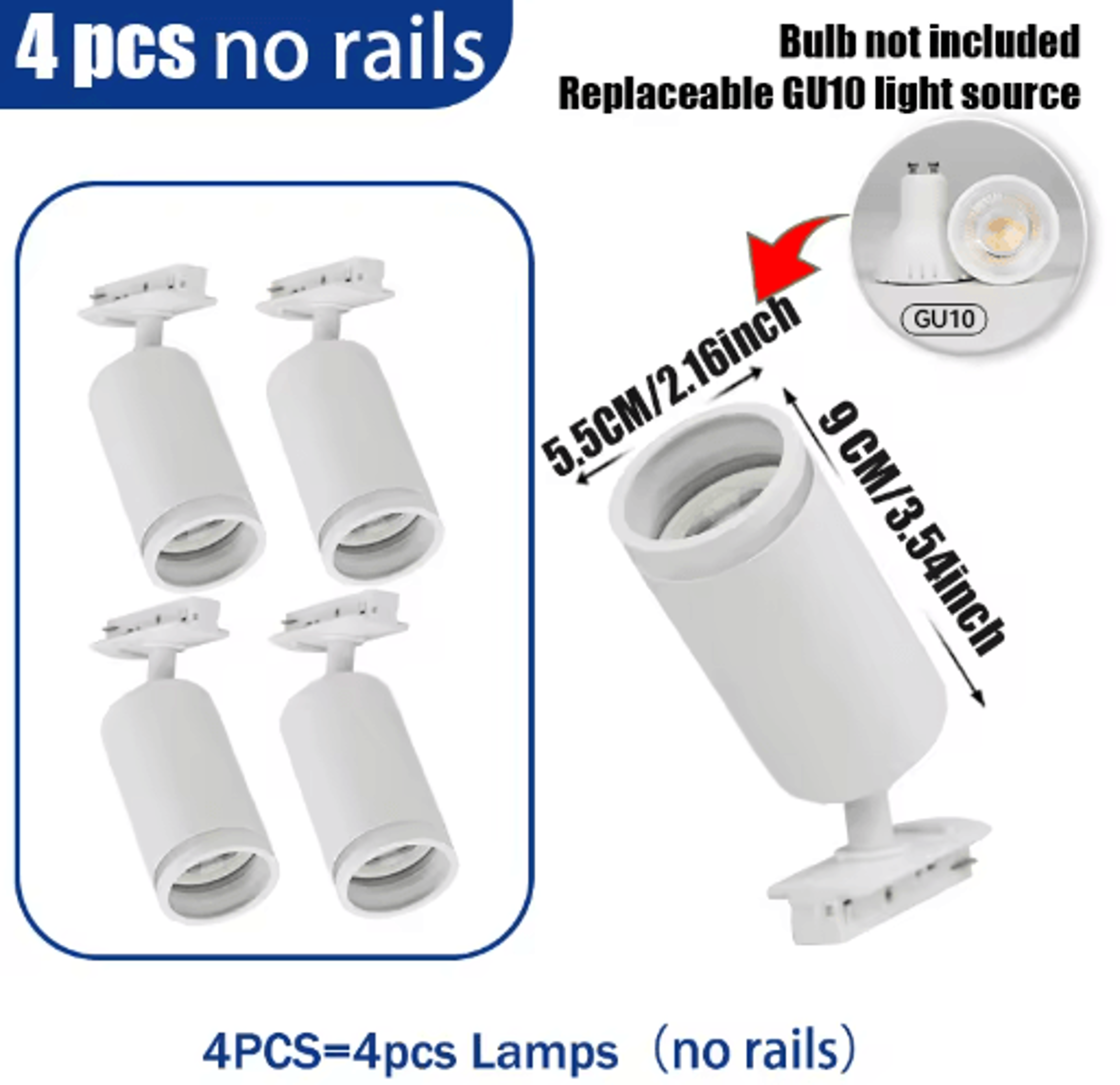 220V LED Track Spotlight  Modern Ceiling  Wall Rail Lighting Fixture 4