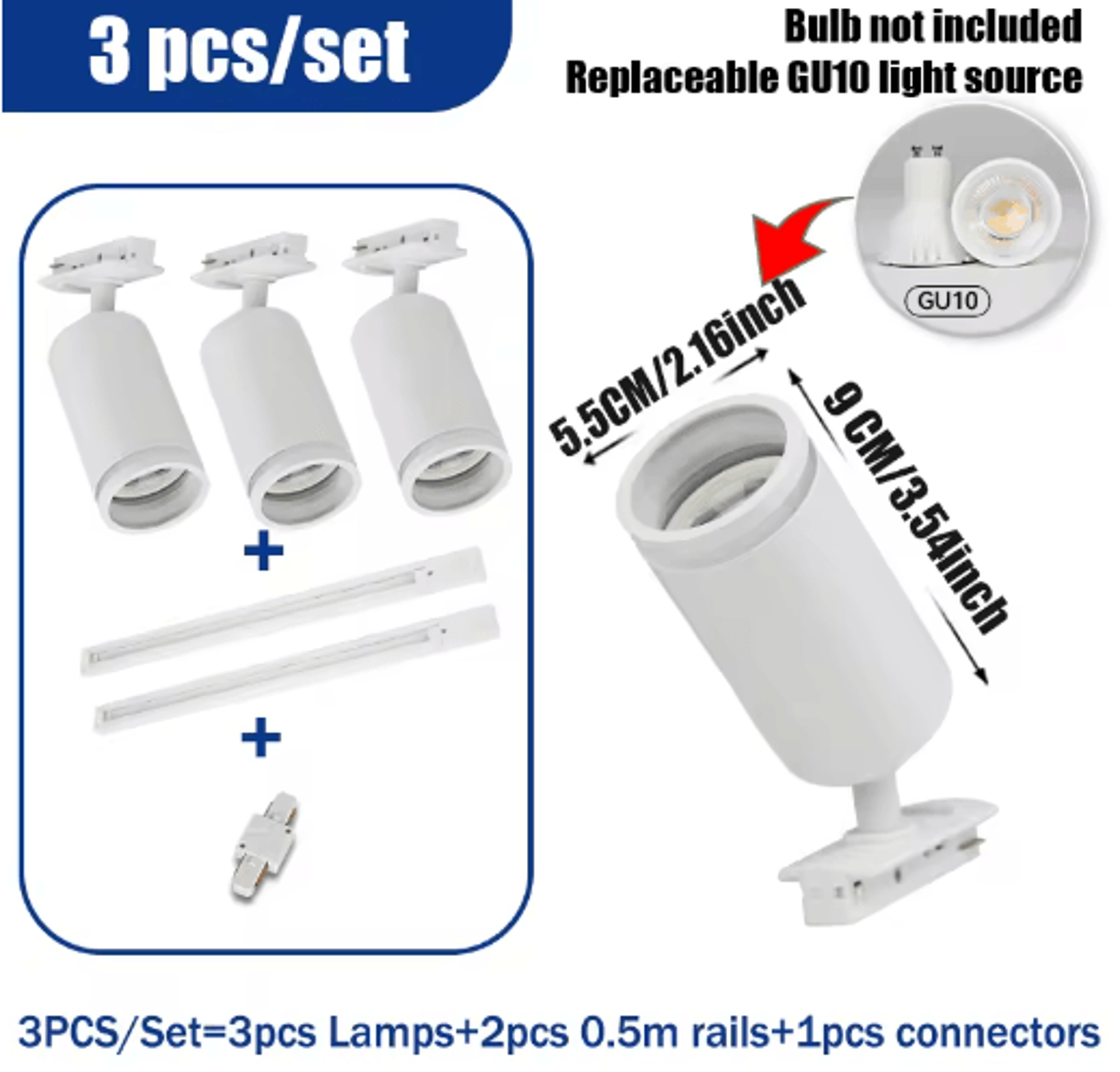 220V LED Track Spotlight  Modern Ceiling  Wall Rail Lighting Fixture 7