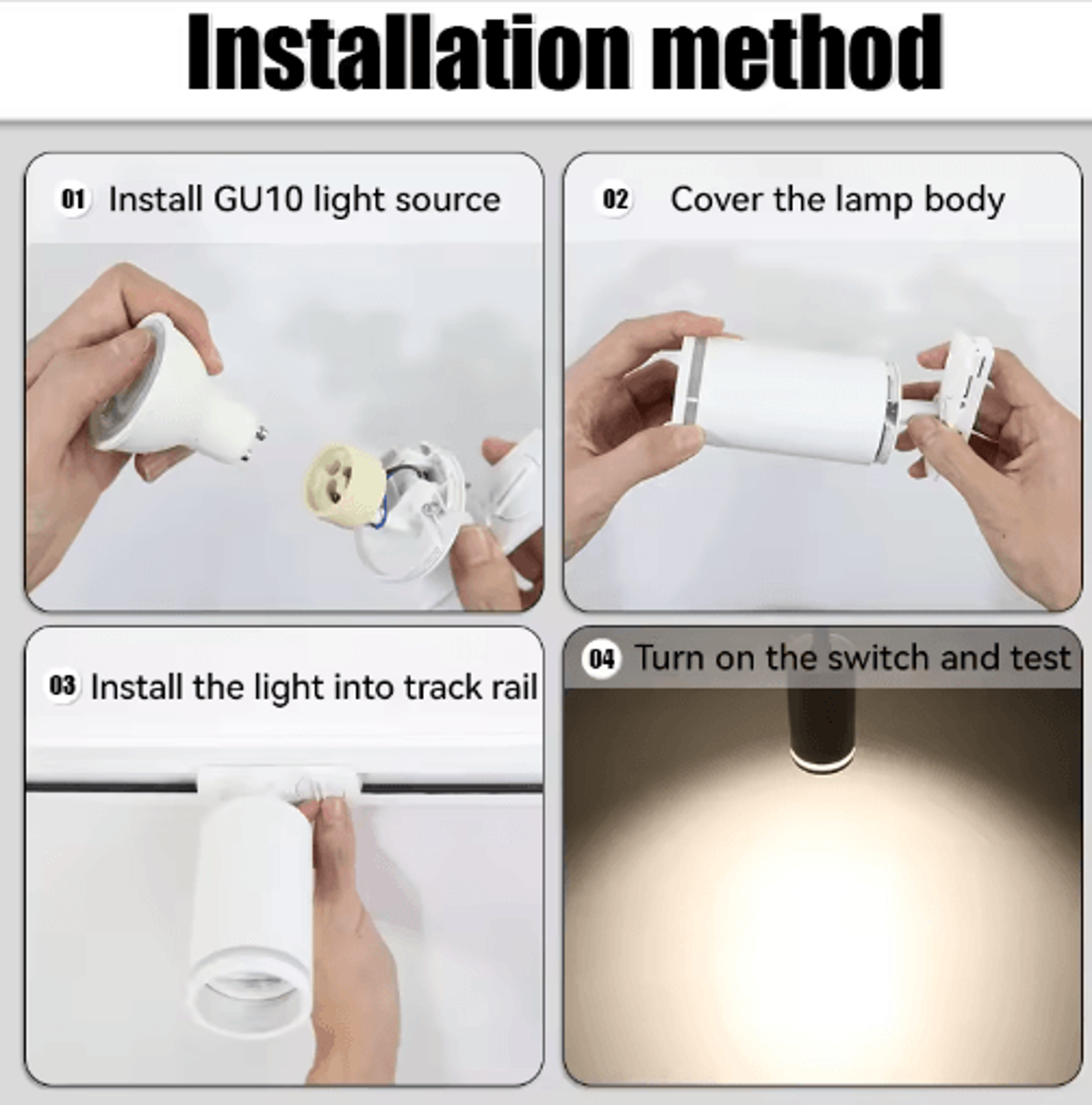 220V LED Track Spotlight  Modern Ceiling  Wall Rail Lighting Fixture 13