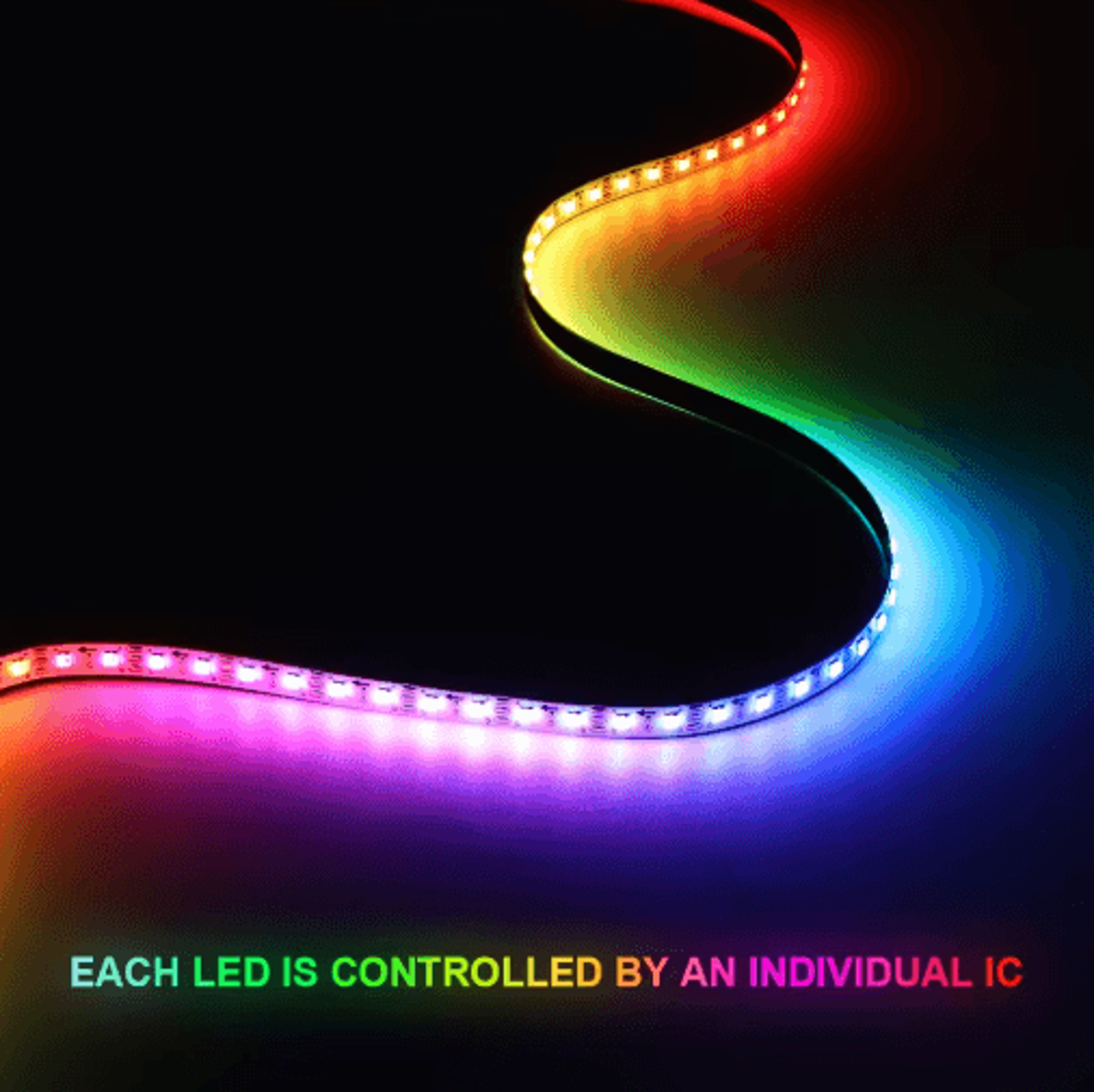 5mm UltraNarrow WS2812B RGBIC LED Strip  DC5V Addressable DreamColor Light Tape 4