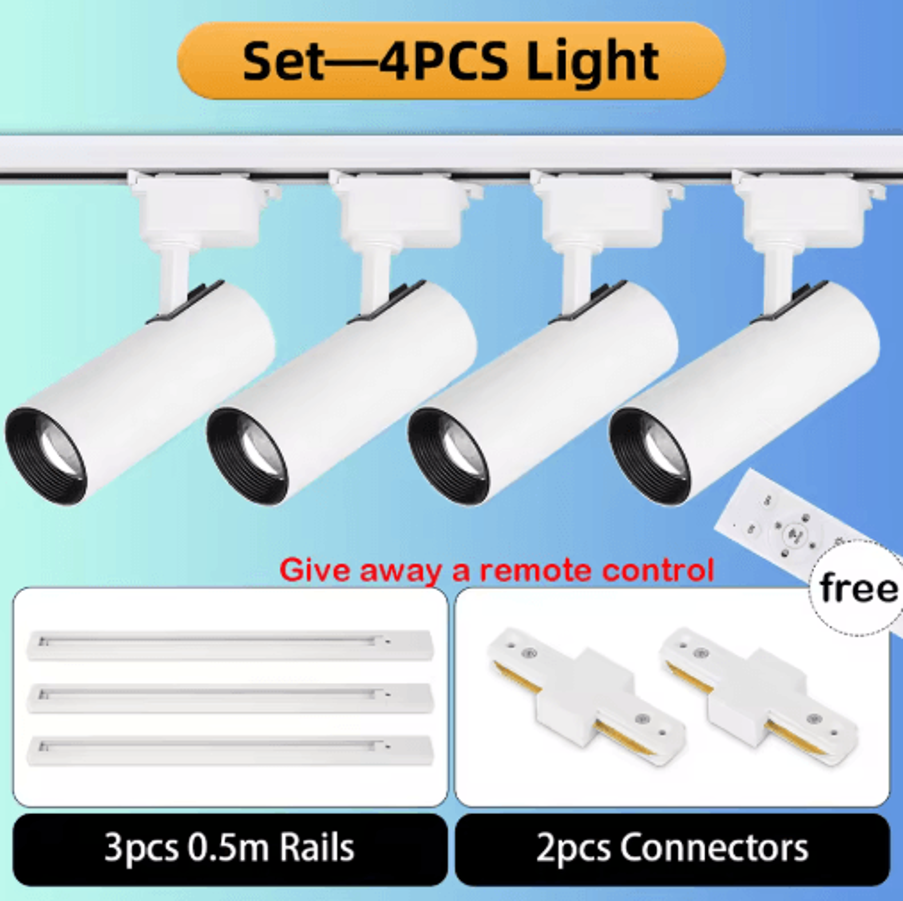 20W Dimmable LED Track Light  Adjustable Rail Spotlight For Home  Shop 1