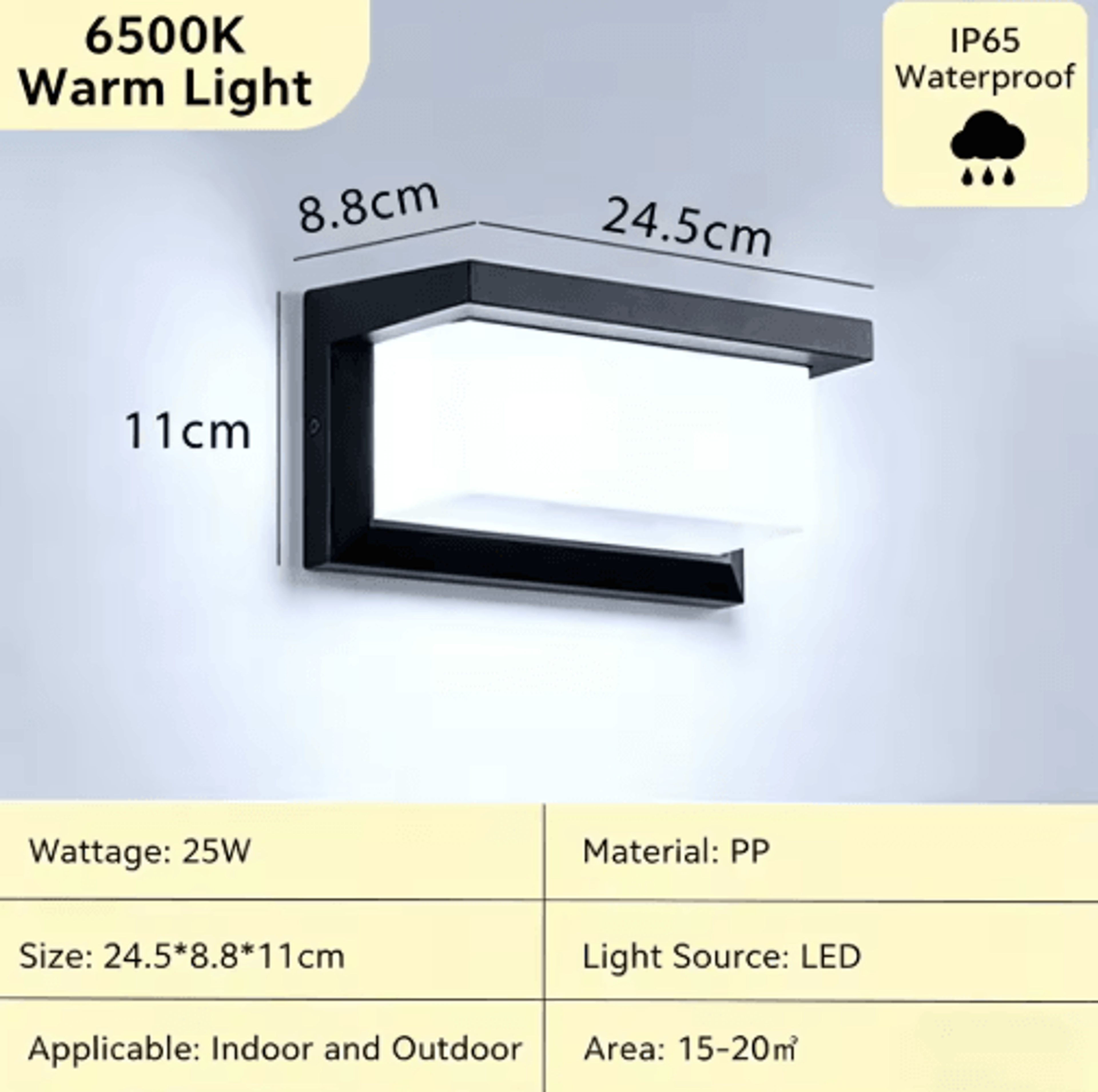 Waterproof Outdoor LED Wall Lamp  Modern 110V220V Porch  Garden Light 7