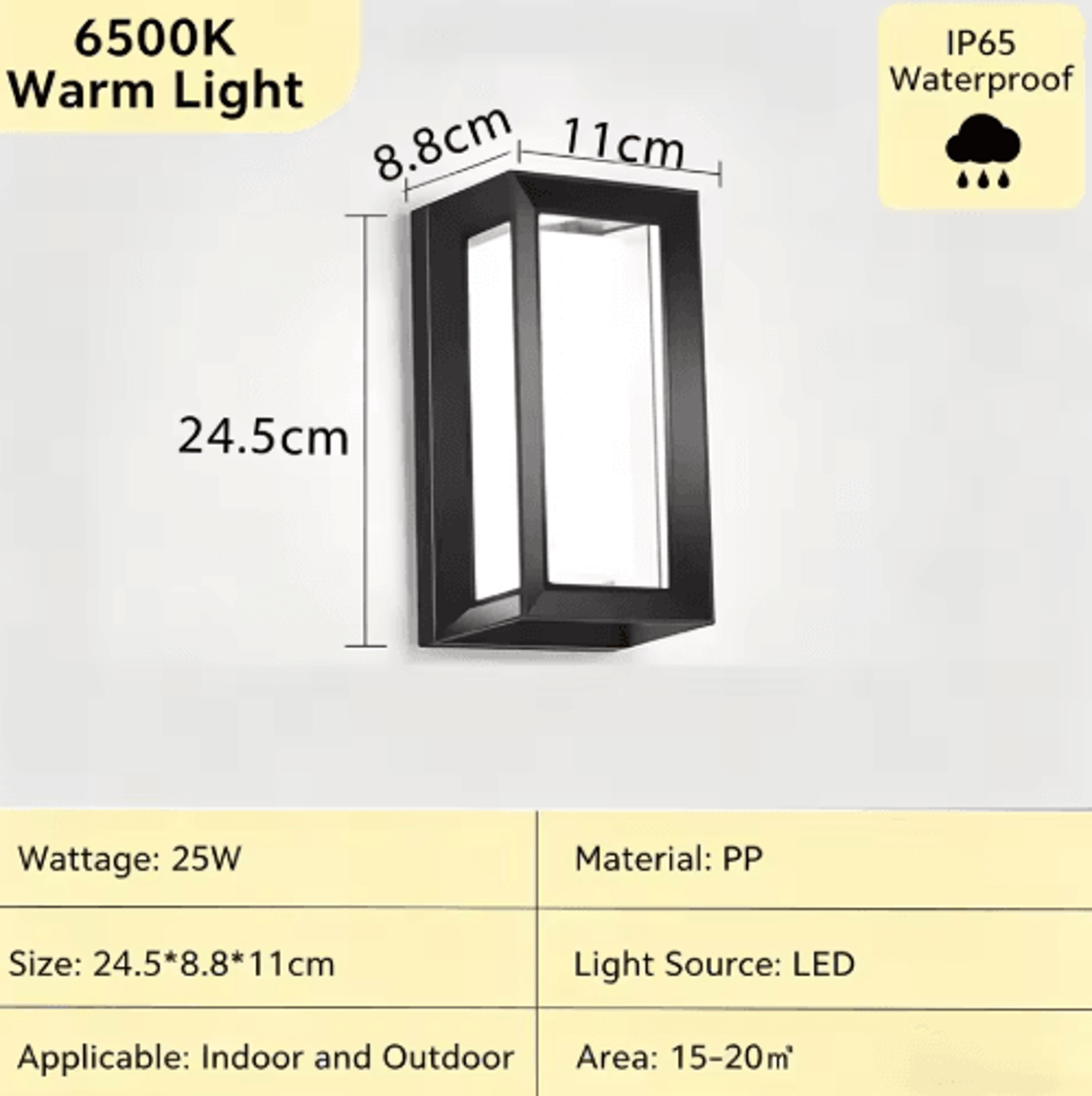 Waterproof Outdoor LED Wall Lamp  Modern 110V220V Porch  Garden Light 1