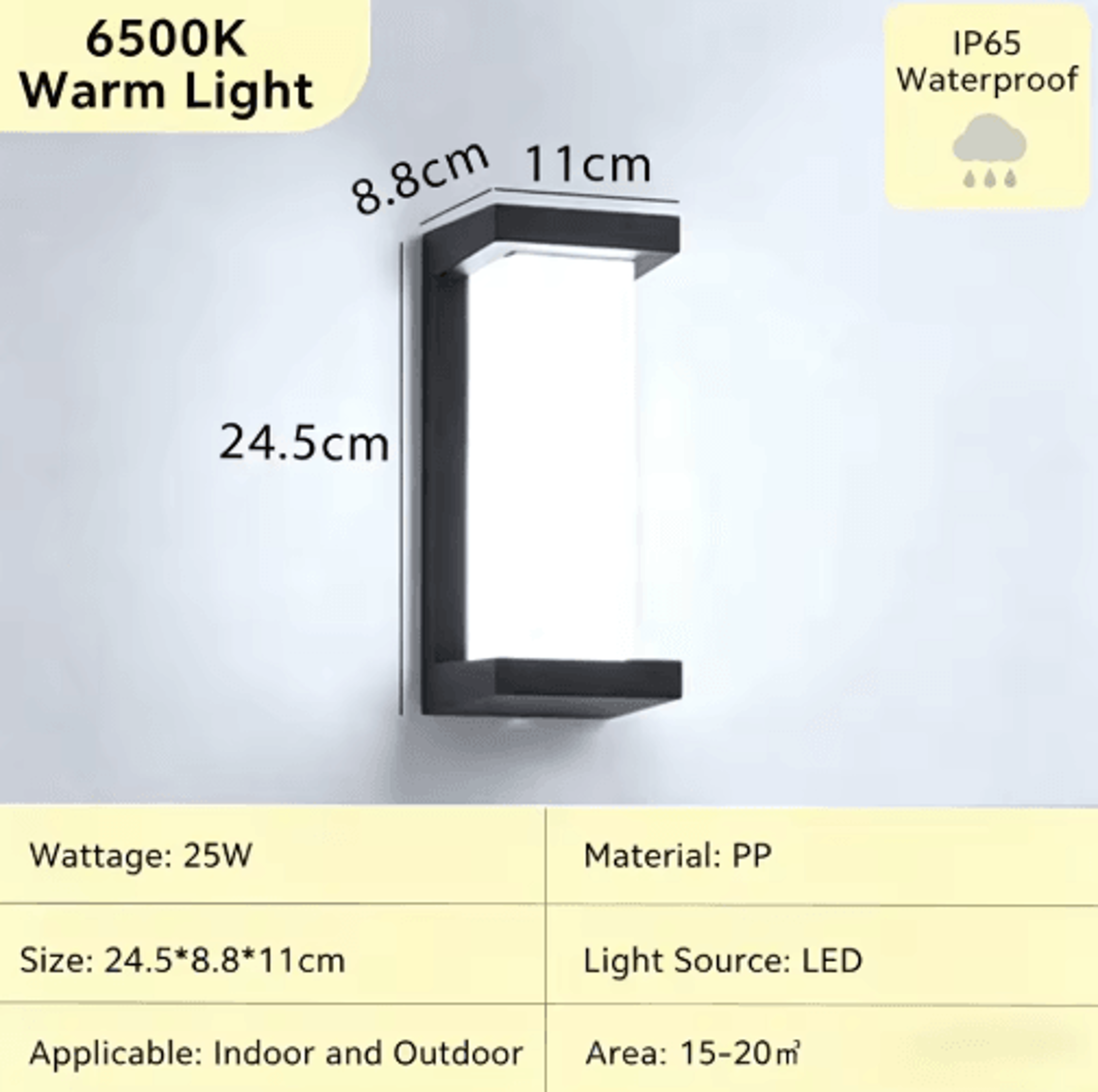 Waterproof Outdoor LED Wall Lamp  Modern 110V220V Porch  Garden Light 4