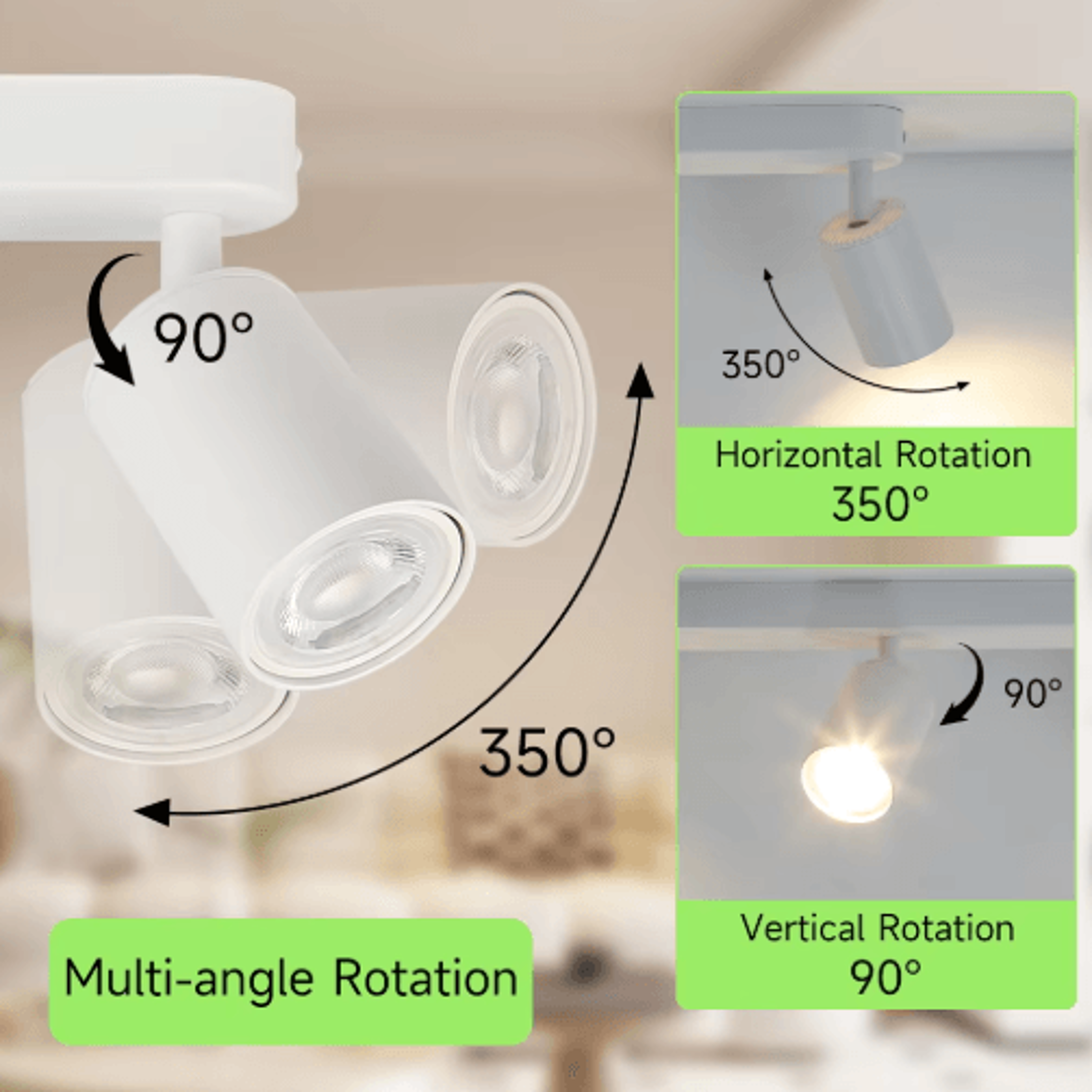 GU10 LED Ceiling Spotlight  Replaceable Bulb Track Light For Modern Home Lighting 9