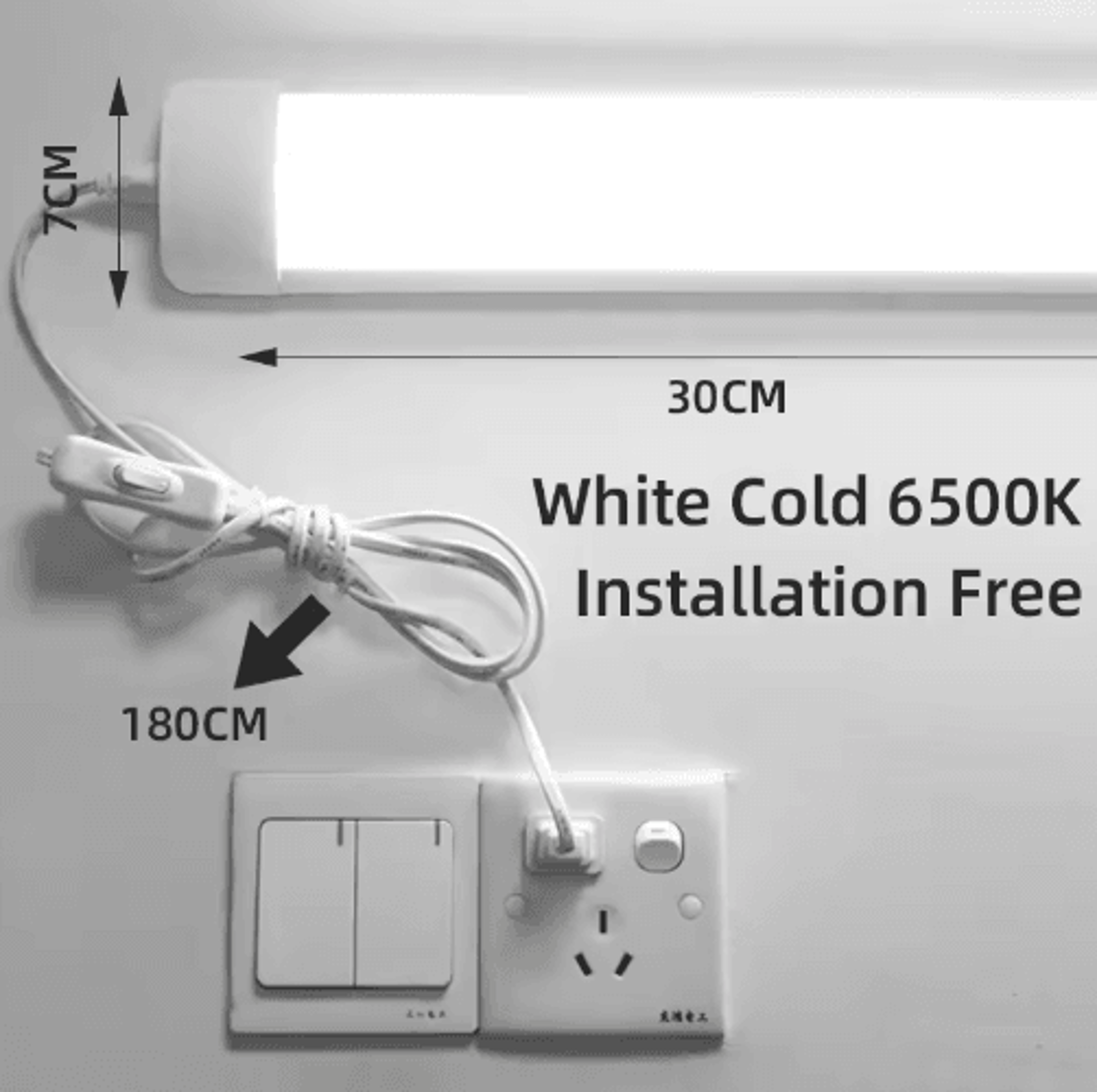 UltraThin LED Tube Bar Light  10W20W Under Cabinet  Wall Lamp 4