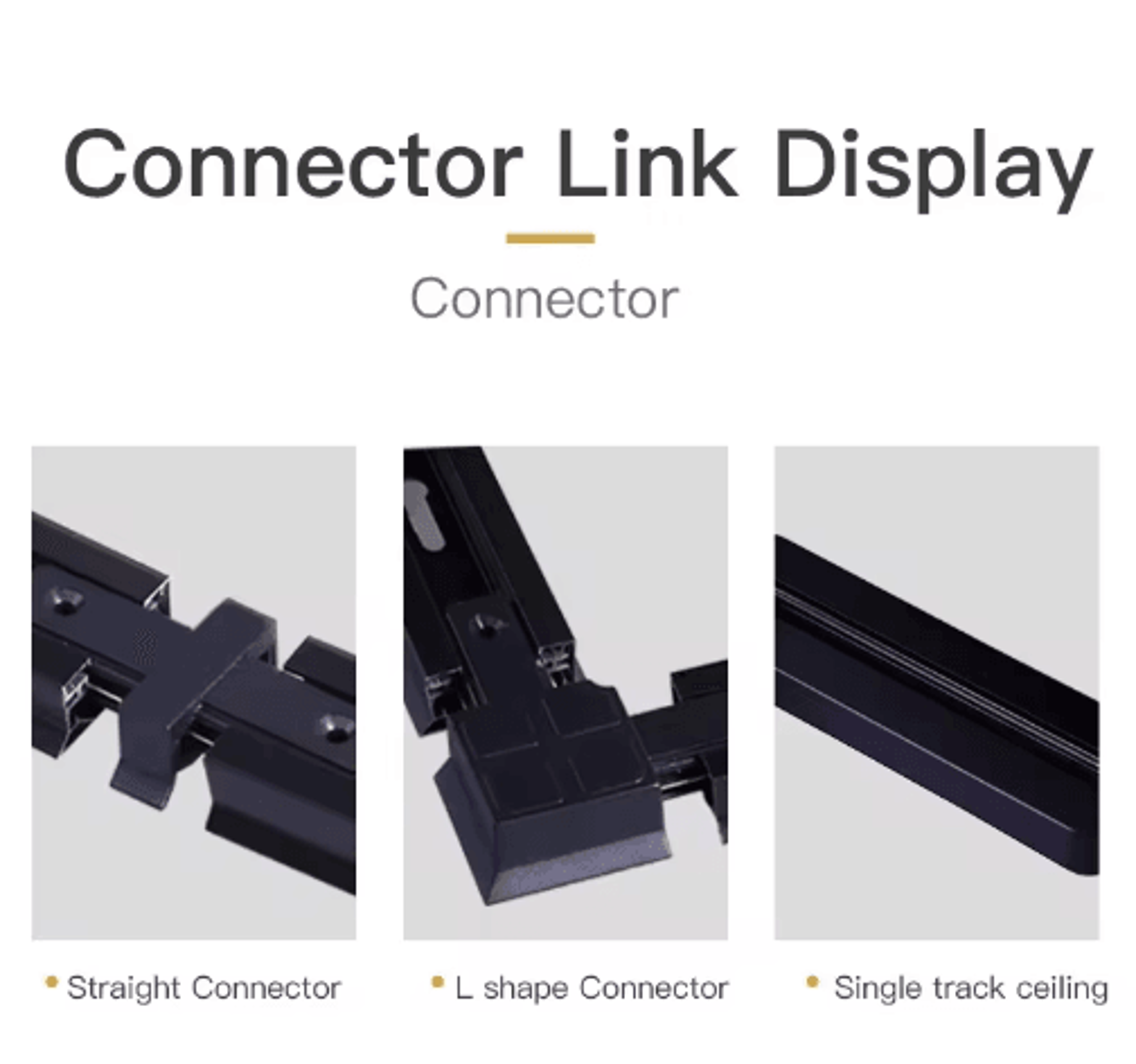 20PCS LED Track Rail Kit  05M1M Spotlight Rails  Connectors For Ceiling Lighting 20