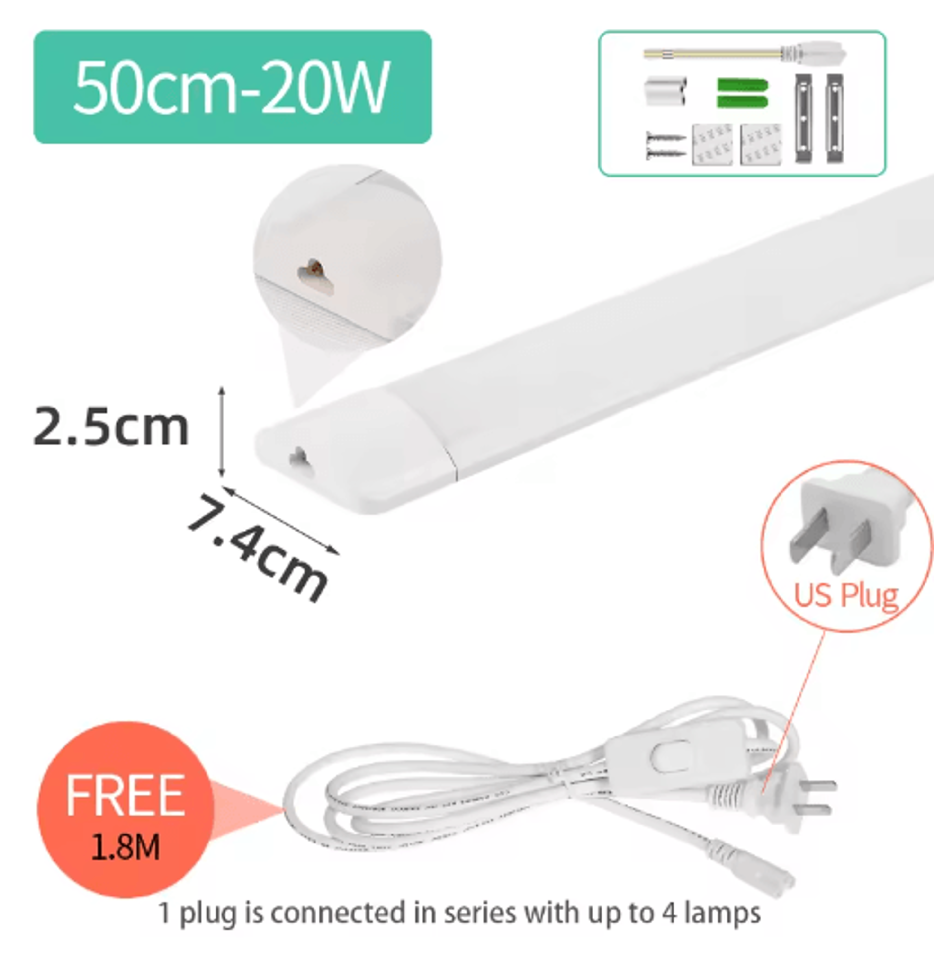 120cm MoistureProof LED Tube Light  100W HighBrightness Industrial  Warehouse Lamp 4