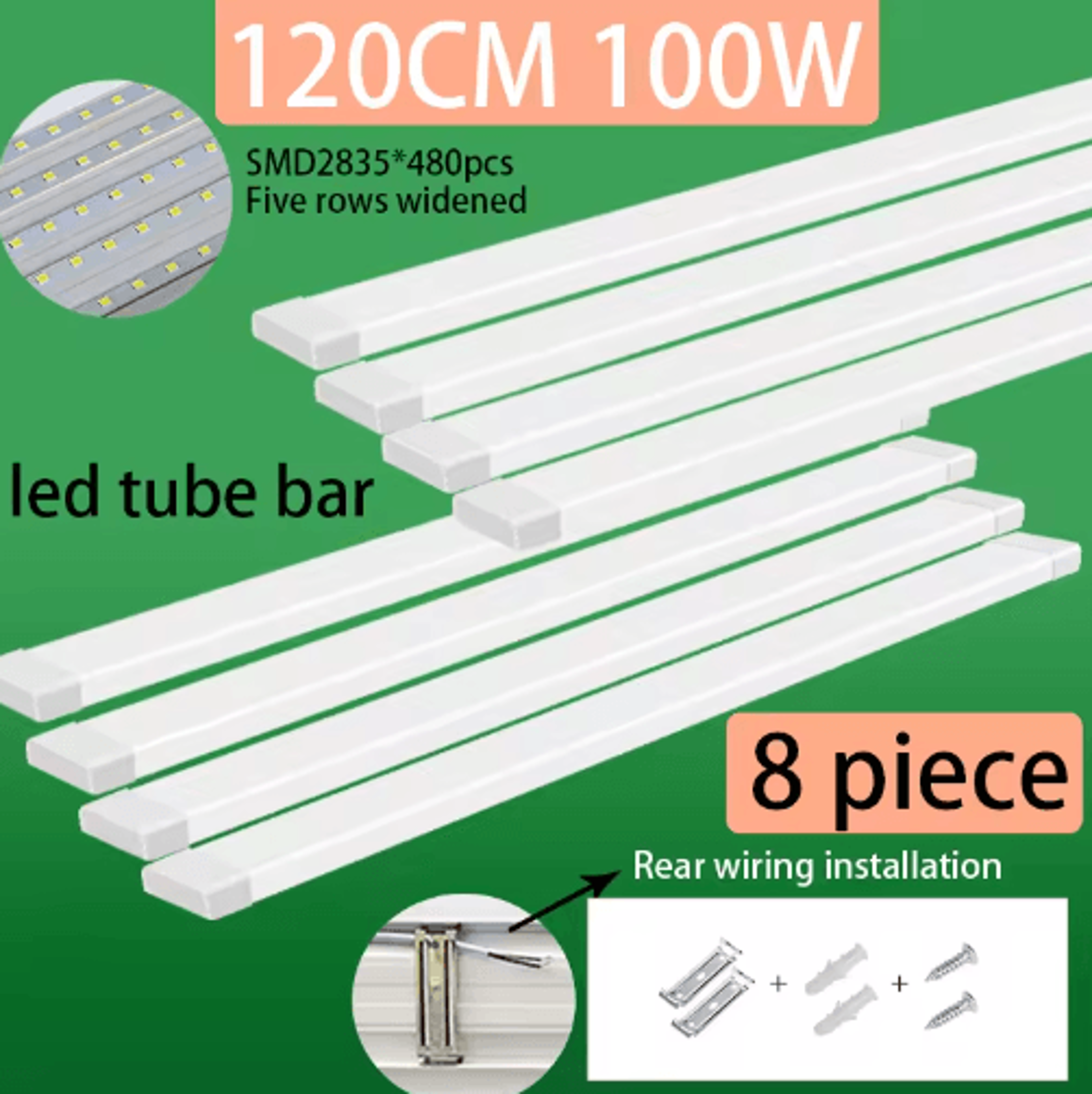 120cm MoistureProof LED Tube Light  100W HighBrightness Industrial  Warehouse Lamp 0