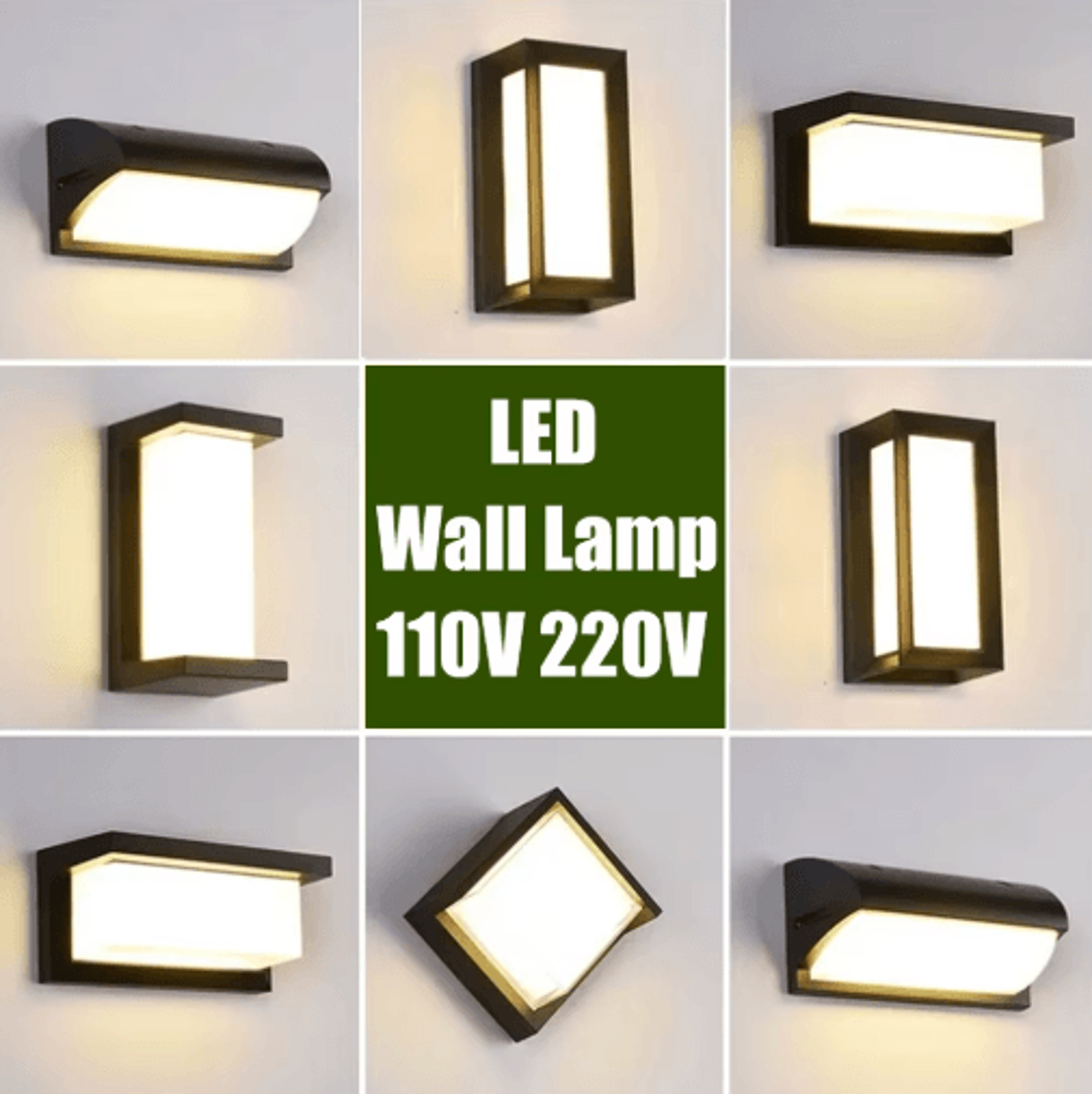 Waterproof Outdoor LED Wall Light  110V To 220V Modern Porch  Garden Lamp 0