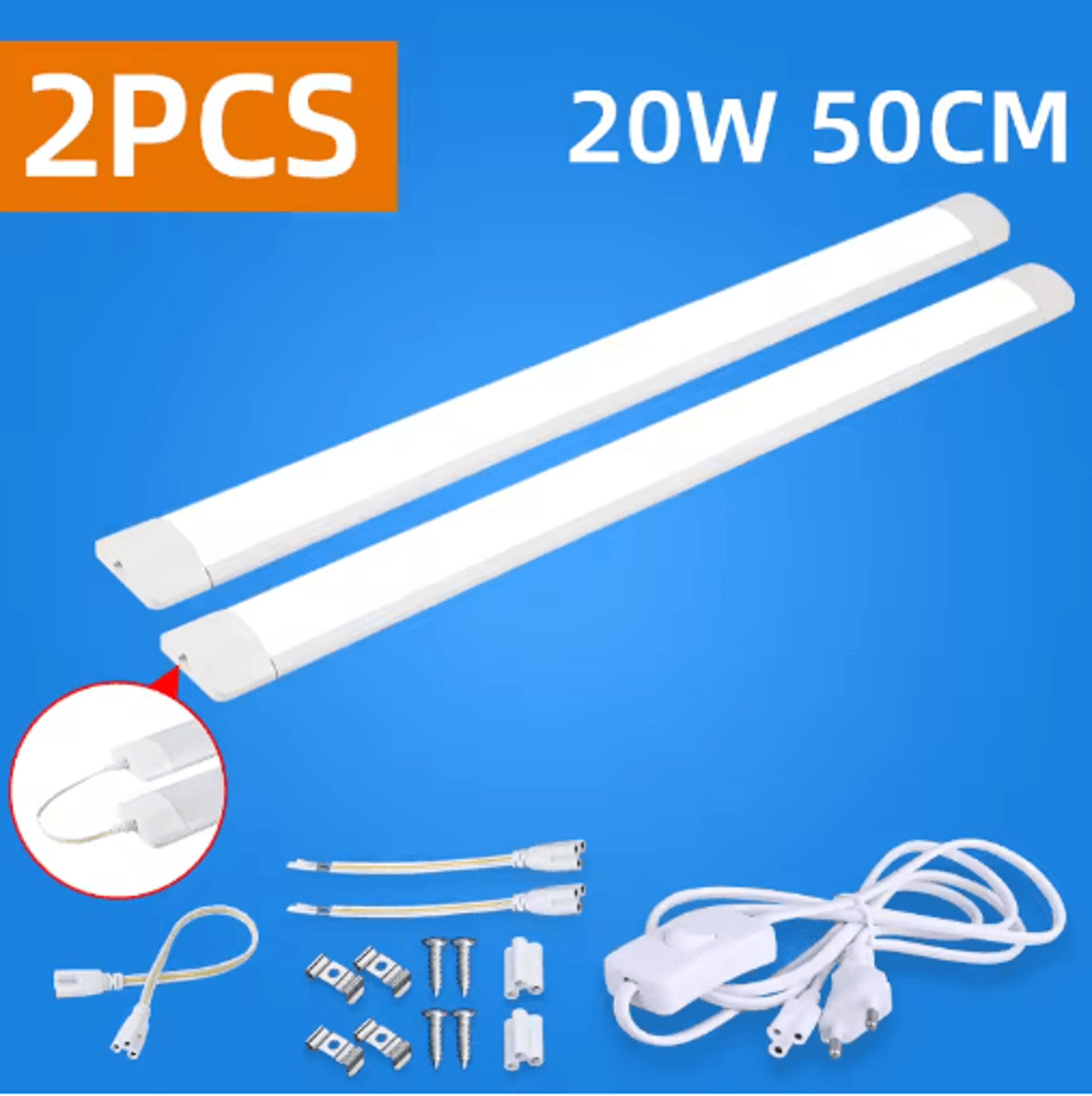 UltraThin LED Under Cabinet Light  10W20W Kitchen Tube Bar Lamp 10