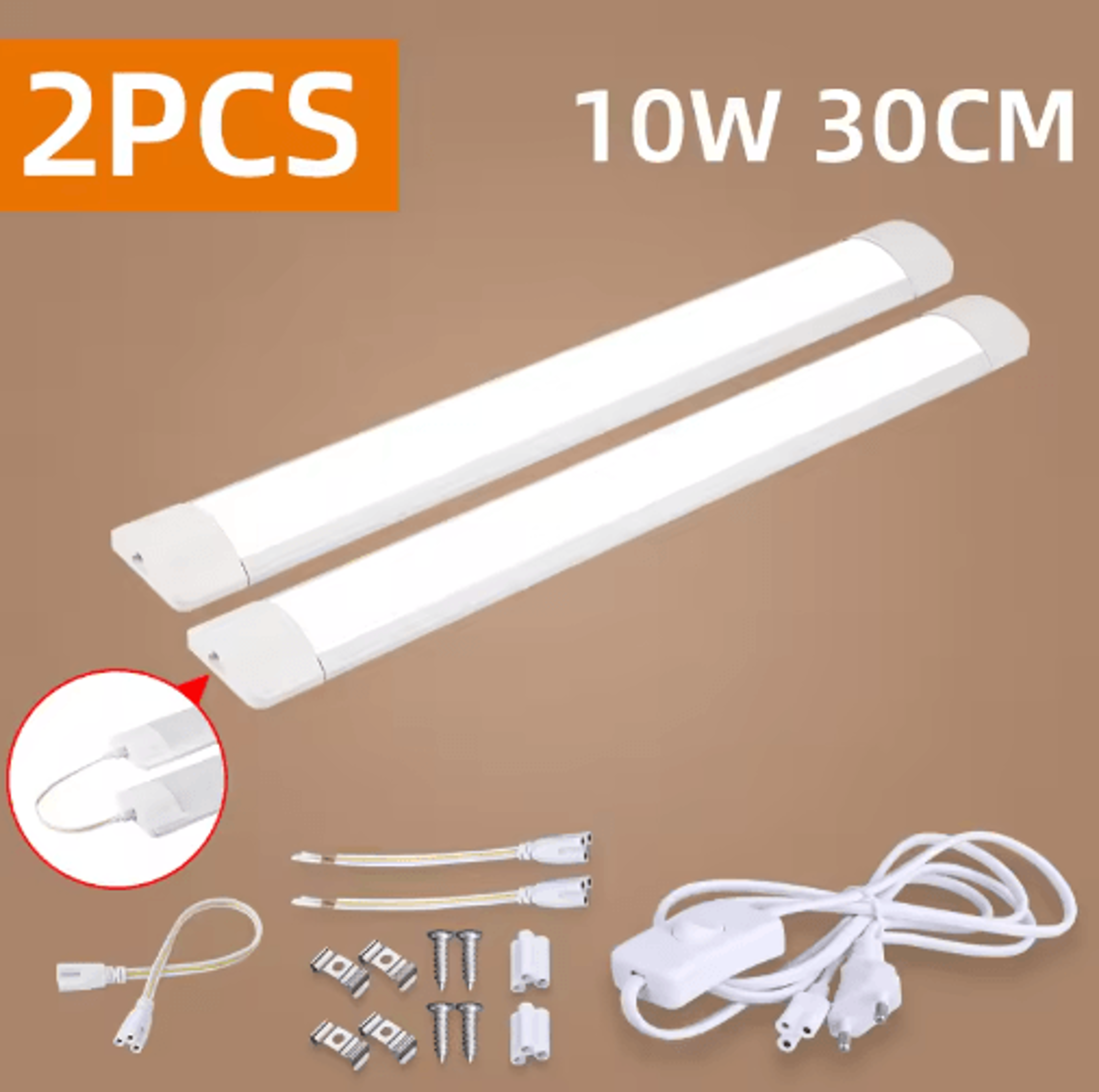 UltraThin LED Under Cabinet Light  10W20W Kitchen Tube Bar Lamp 6