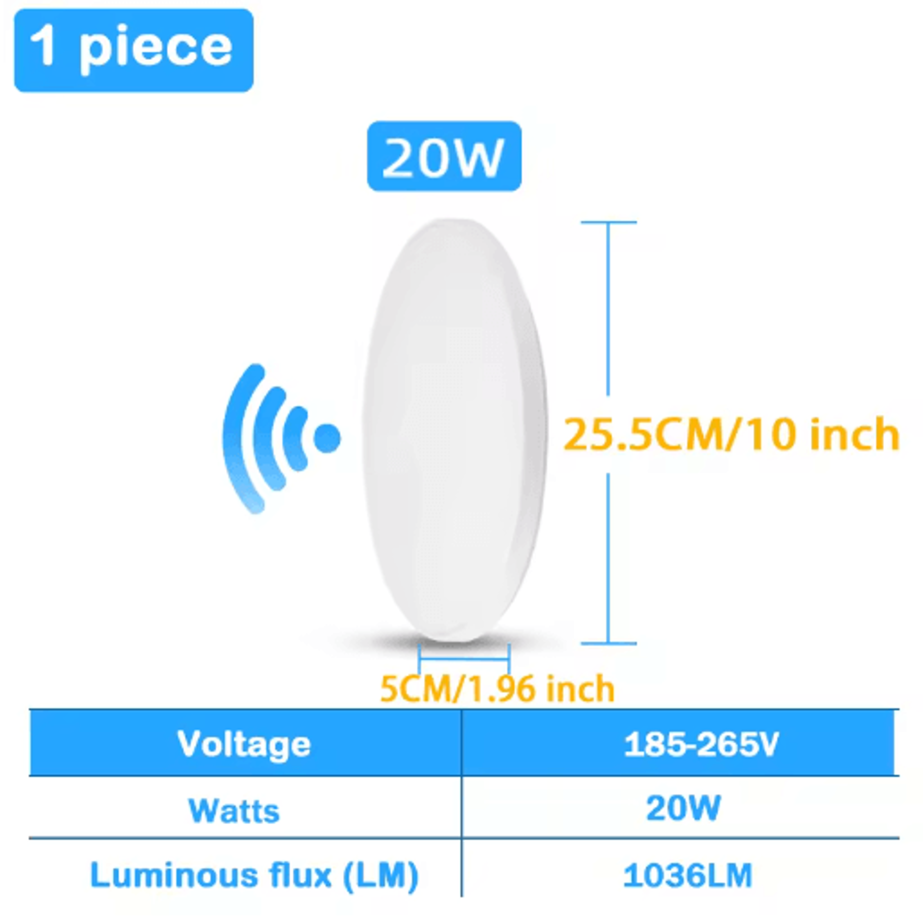 LED Radar Motion Sensor Ceiling Light  Automatic Lighting For Hallways  Garages 4