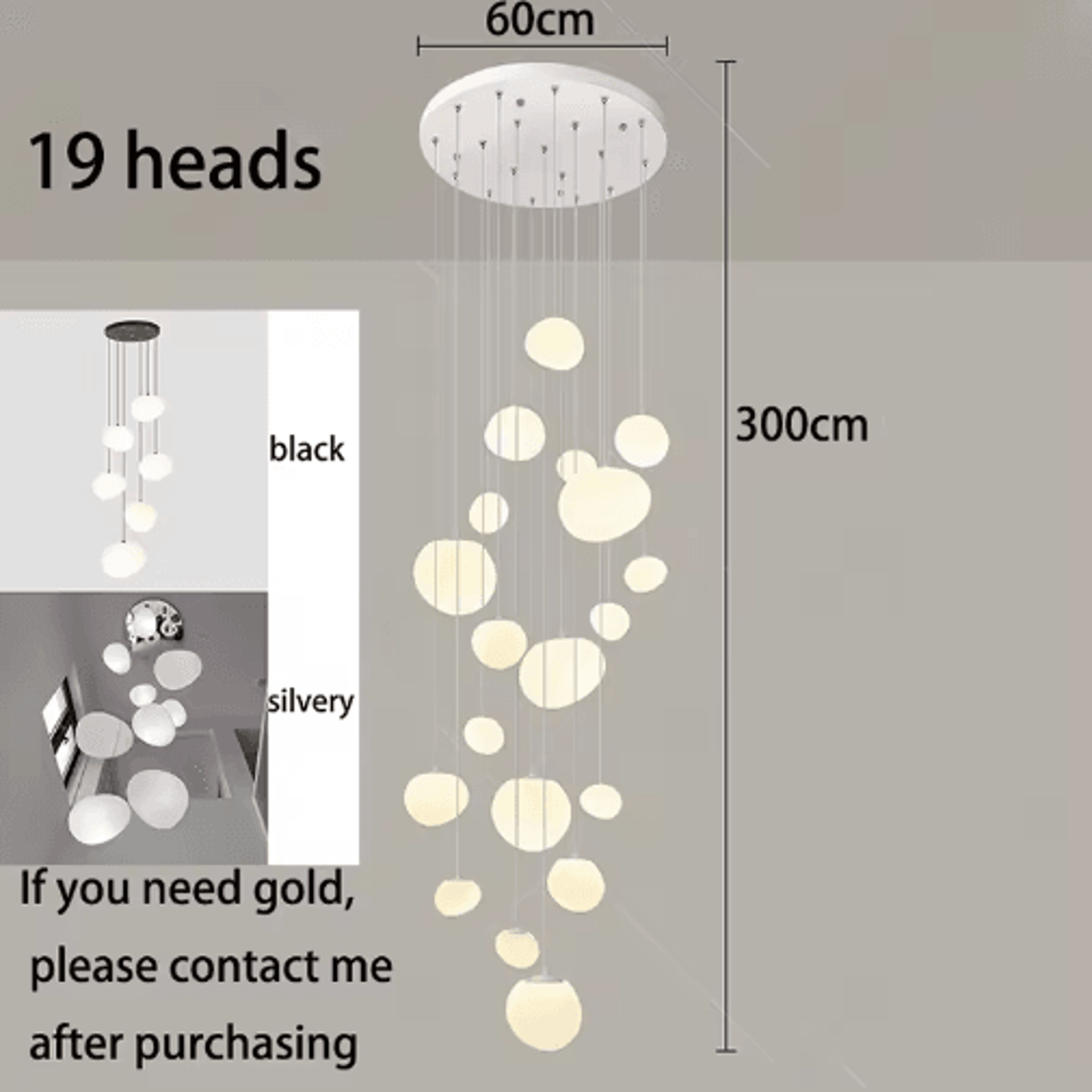 Modern Luxury Chandelier  Elegant Indoor Lighting For Staircases  Living Rooms 6