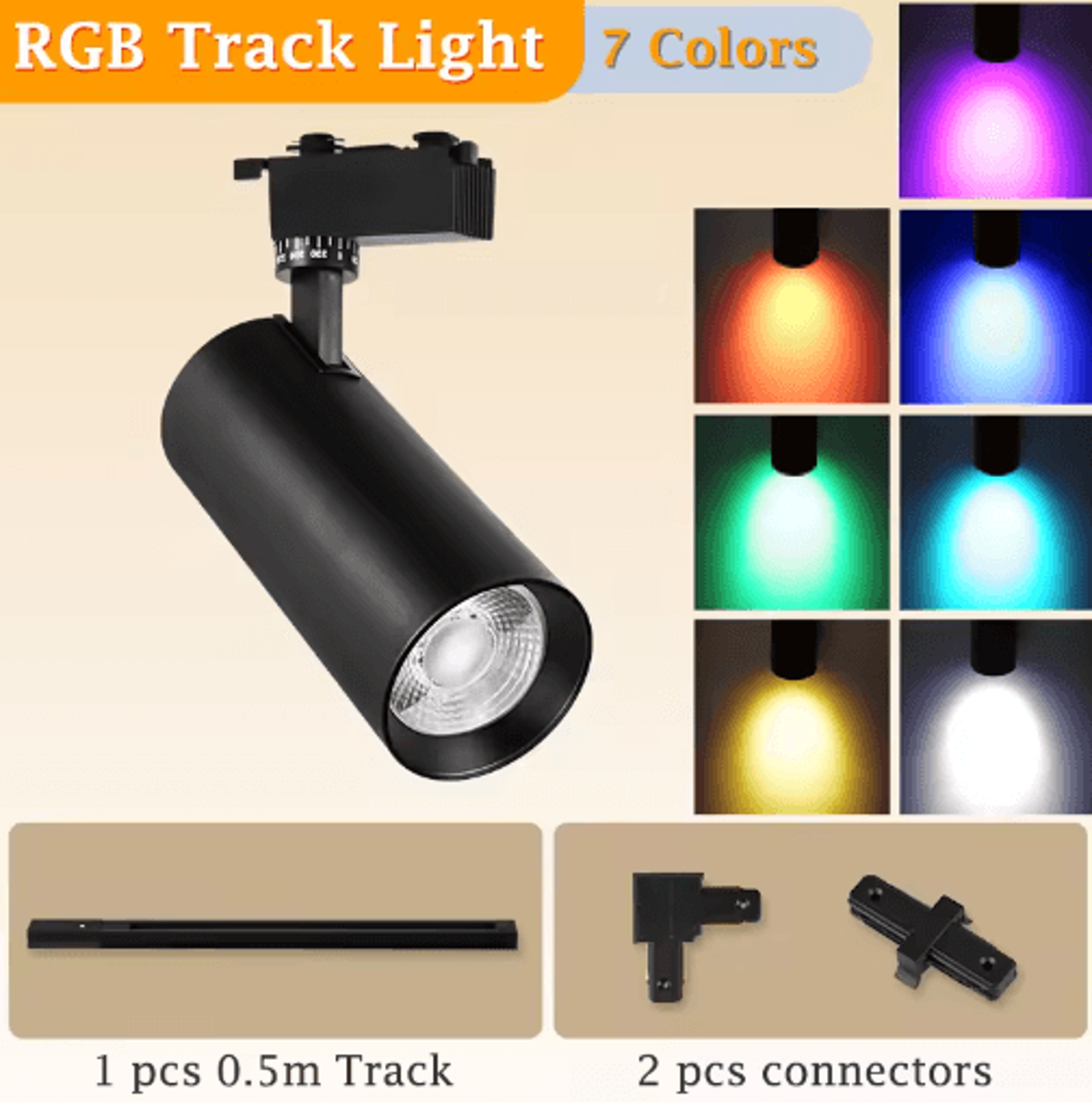 RGB LED Track Spotlight  Colorful Disco  Stage Ceiling Light 4