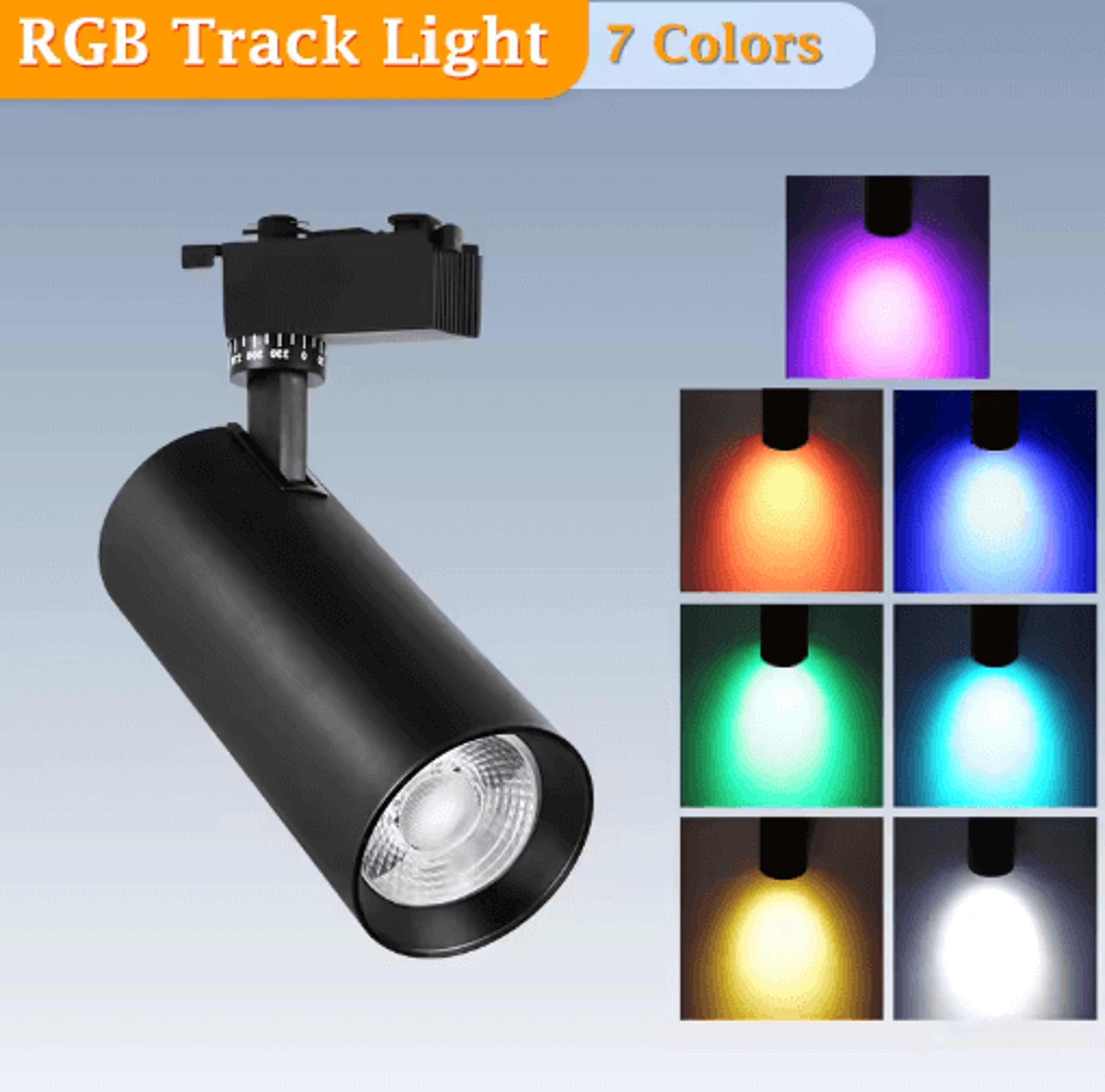 RGB LED Track Spotlight  Colorful Disco  Stage Ceiling Light 9