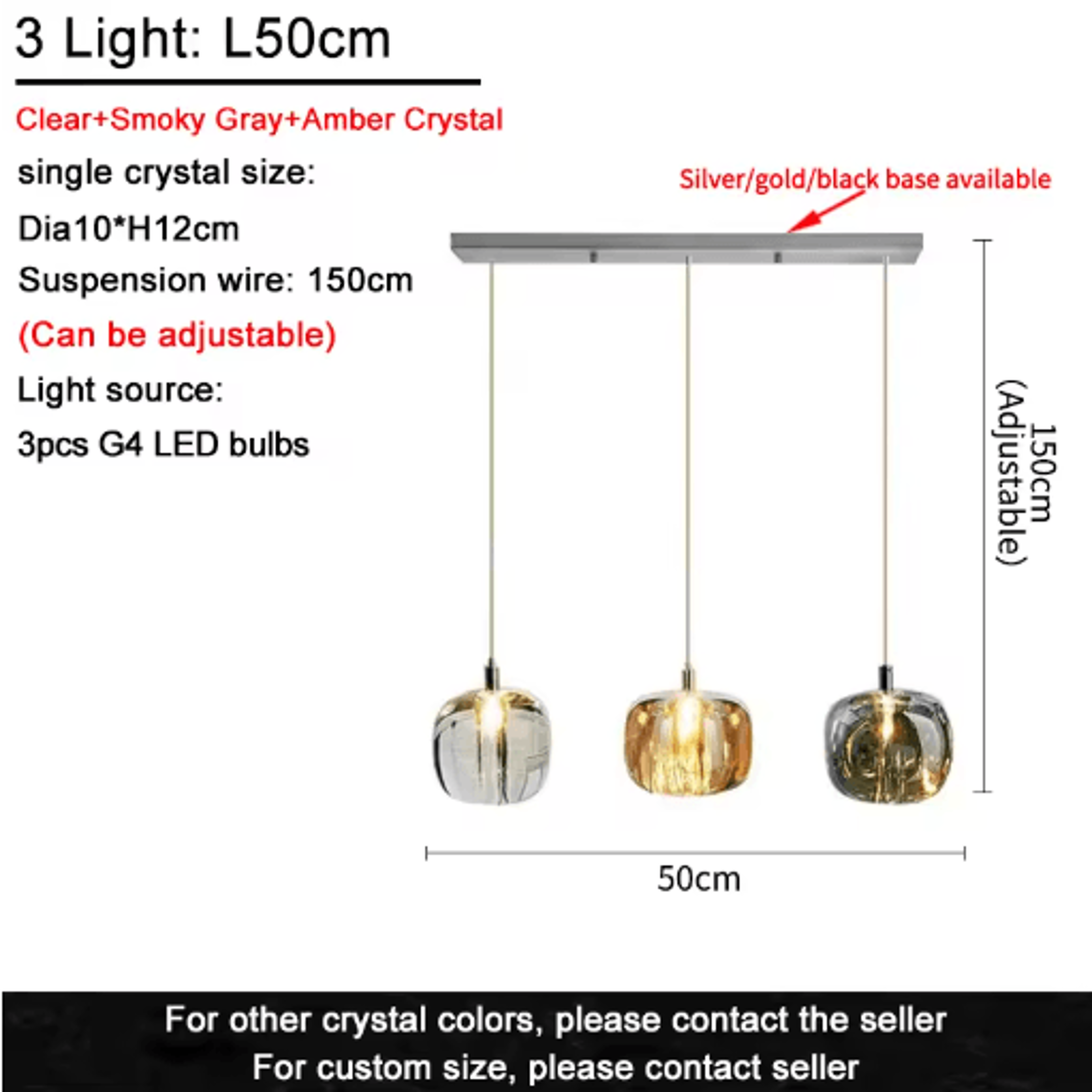 Modern Nordic LED Crystal Chandelier  Luxury Ceiling Light For Home 10