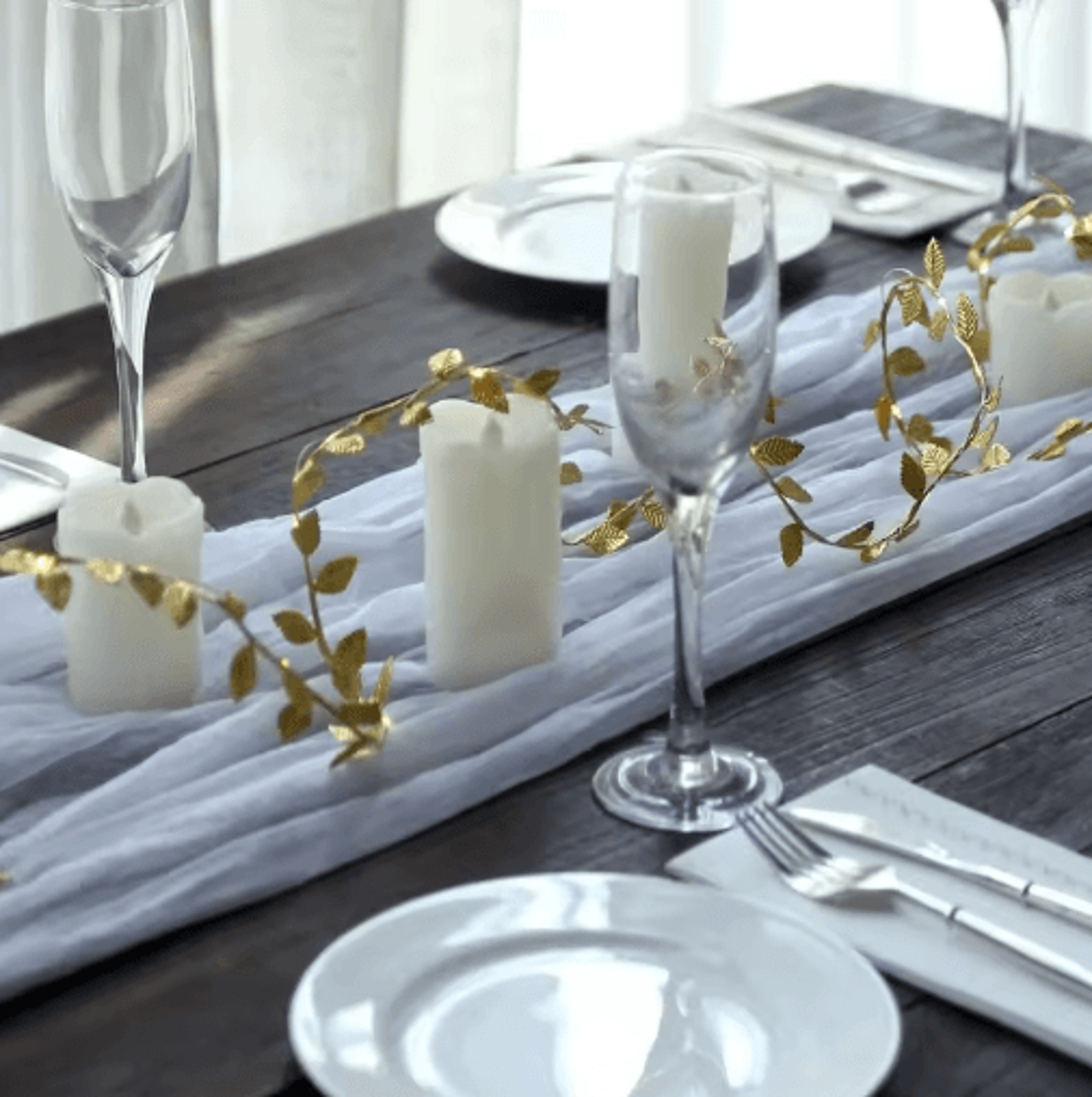 200CM Golden Leaf Decorative String Lights  Elegant Holiday  Wedding Garland 1