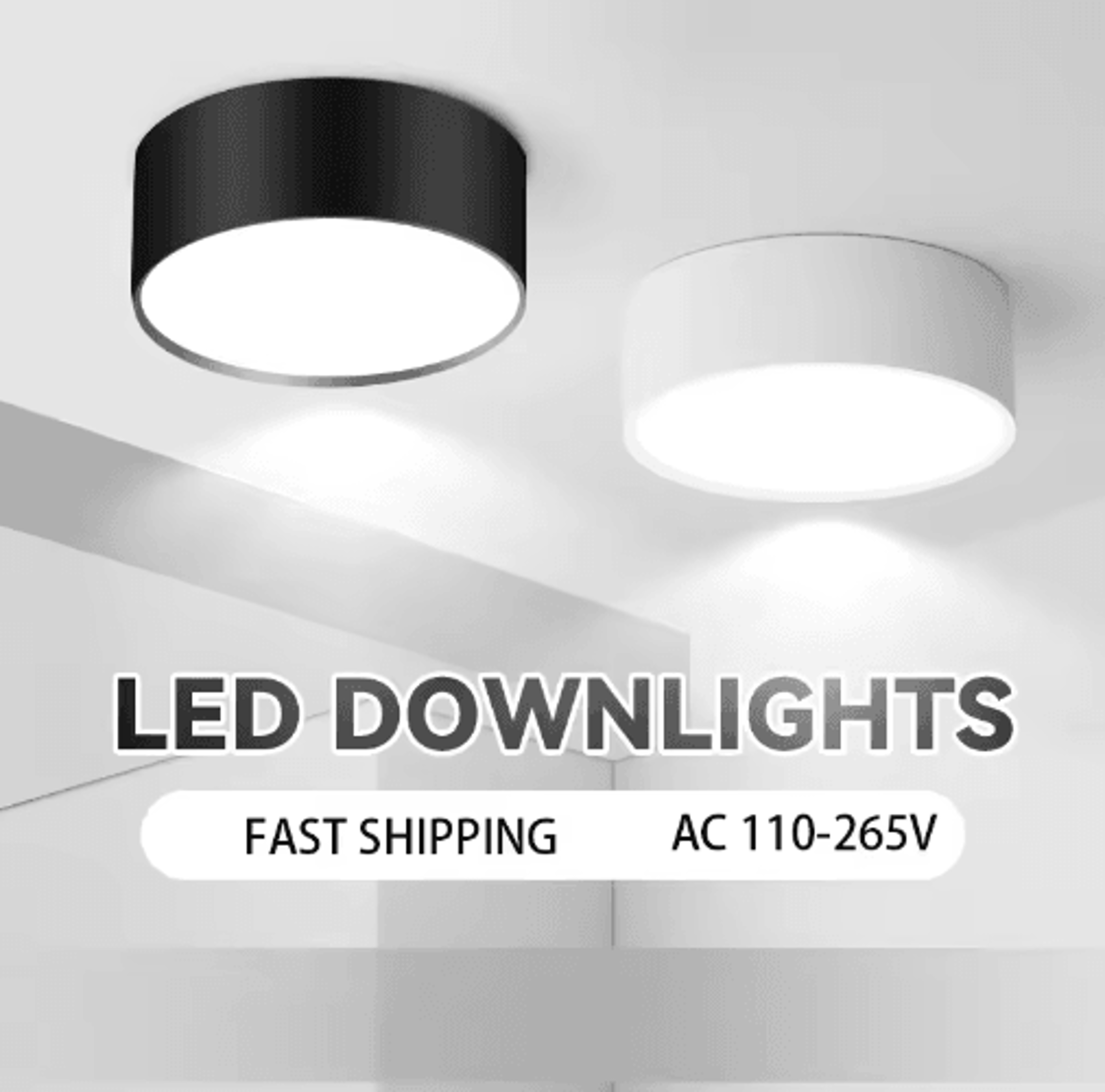 10W15W25W Foldable LED Ceiling Downlight  UltraThin Surface Mounted Spotlight 0