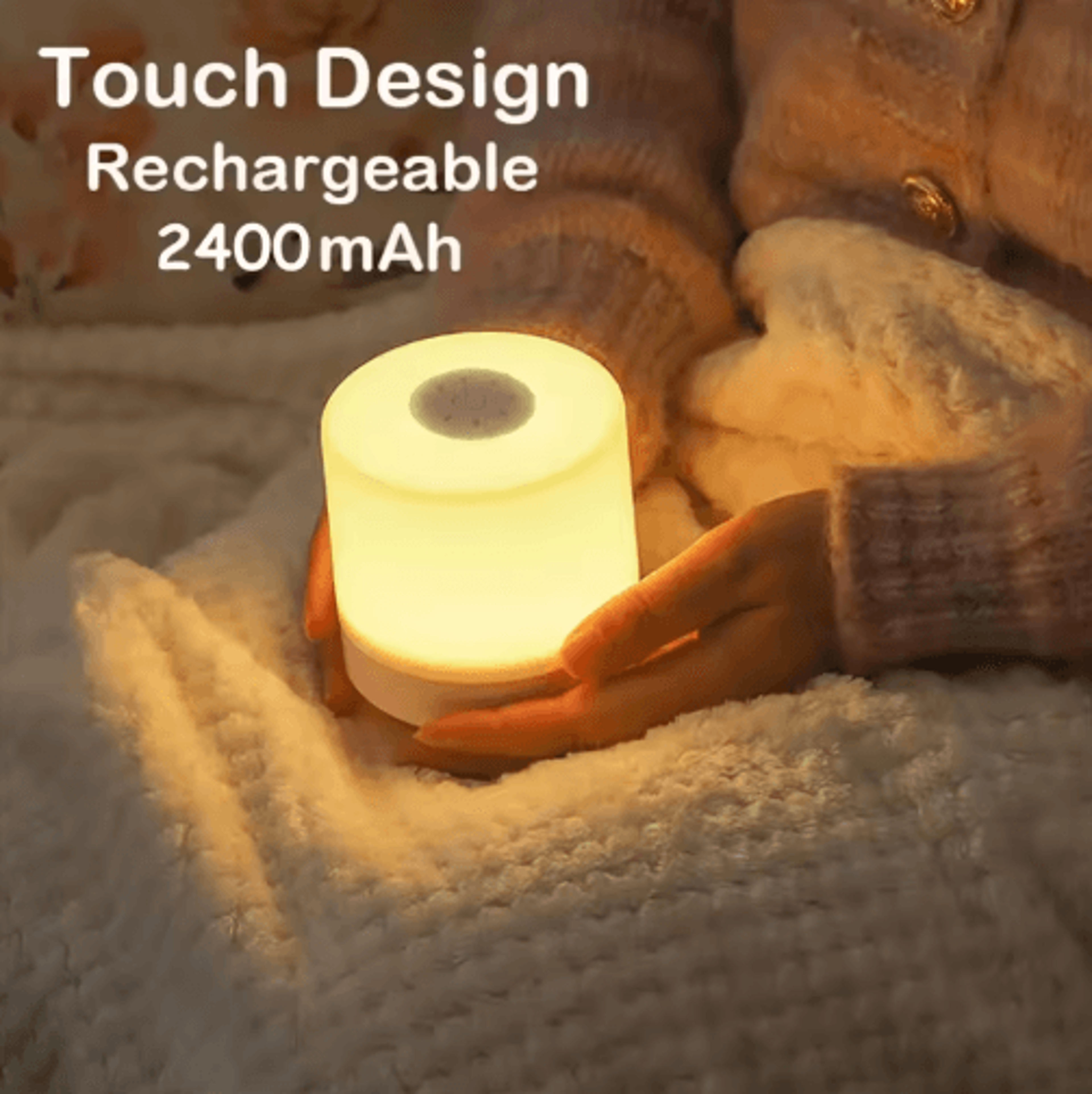 Rechargeable LED Night Light  USB Touch Lamp With 3 Color Modes 3