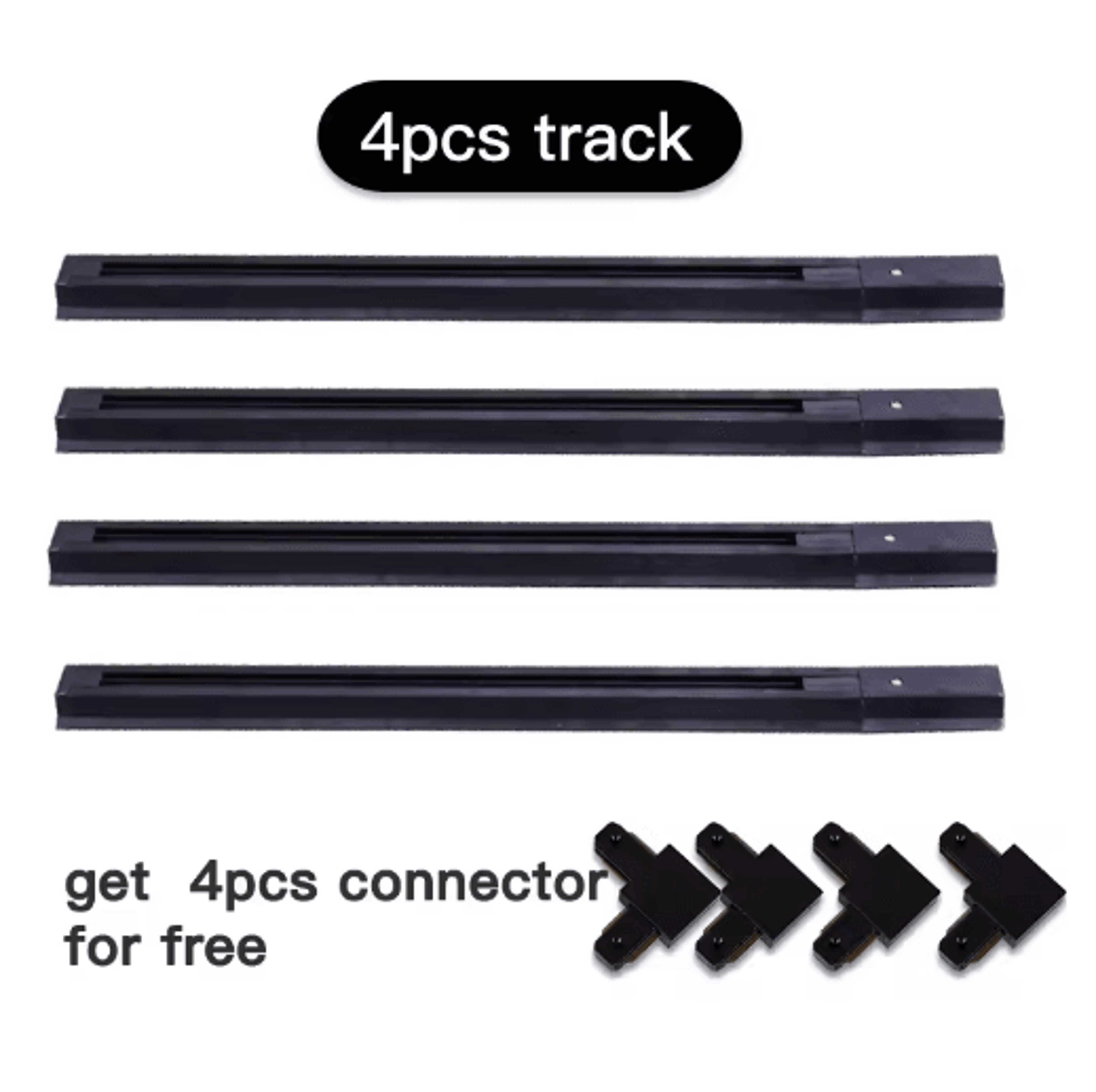 05M1M LED Track Rail Kit  Straight  LShaped Connectors For Ceiling Spotlights 6