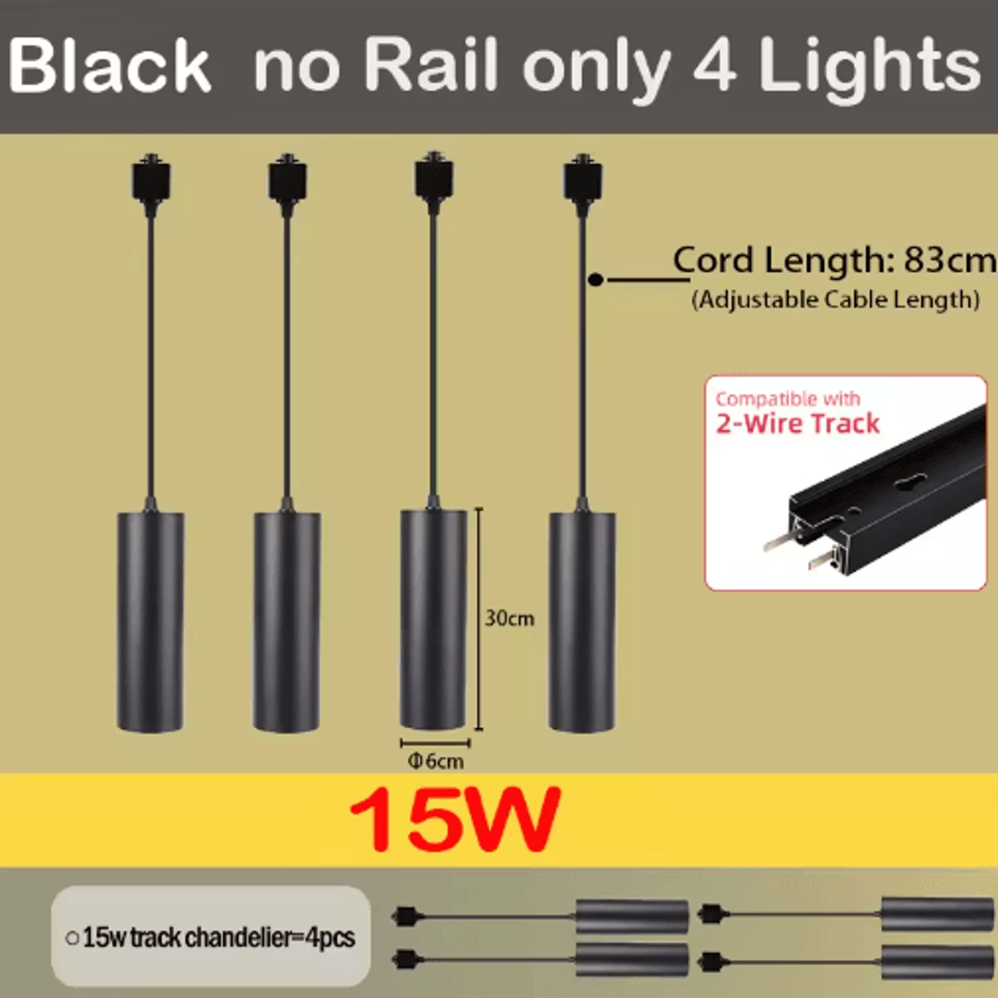 110V GU10 LED Track Lighting Set  Ceiling Rail Spotlights For Home  Shop 6