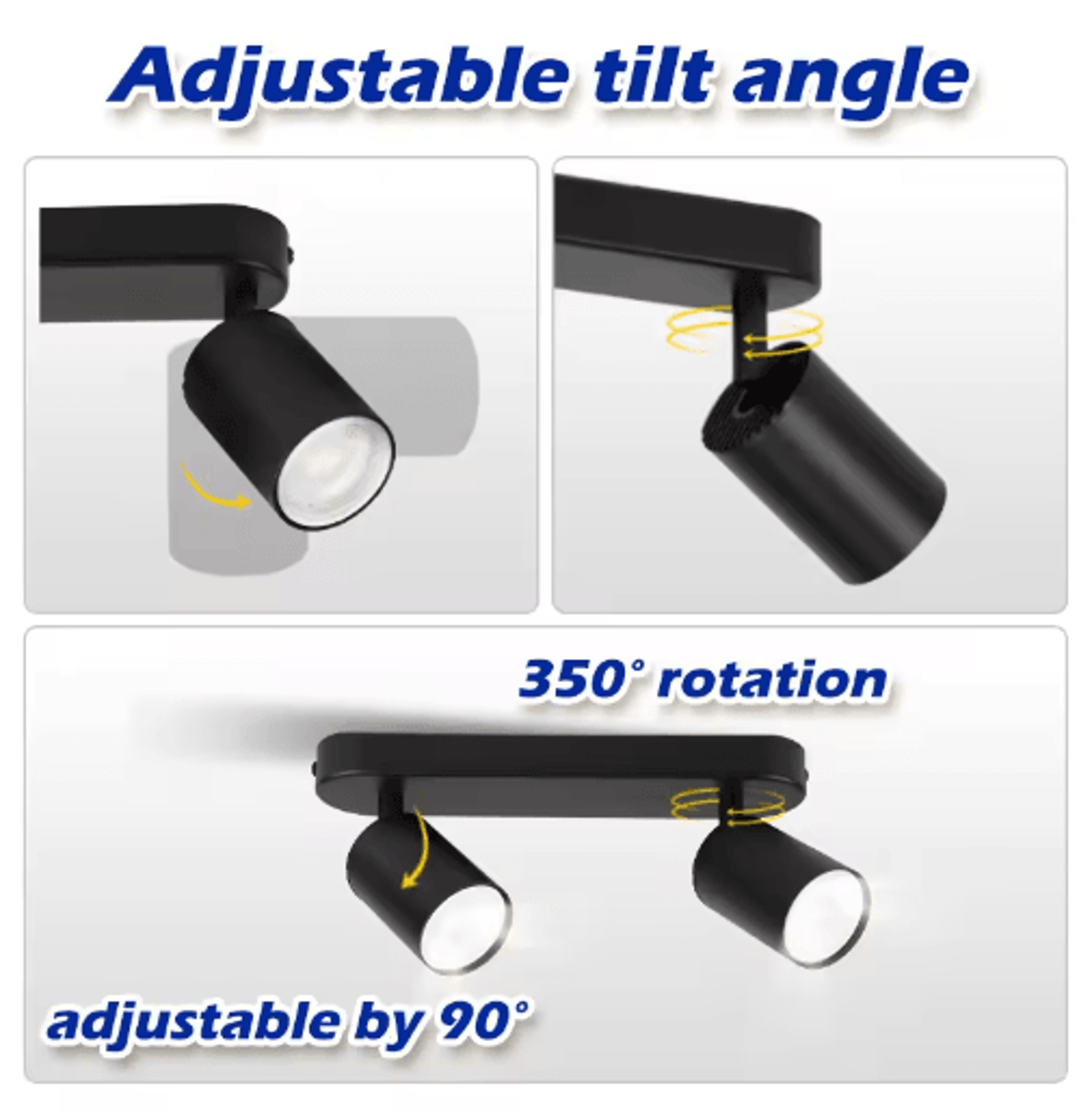 Modern Adjustable Track Spotlight  Flexible Ceiling  Wall Lighting Fixture 11