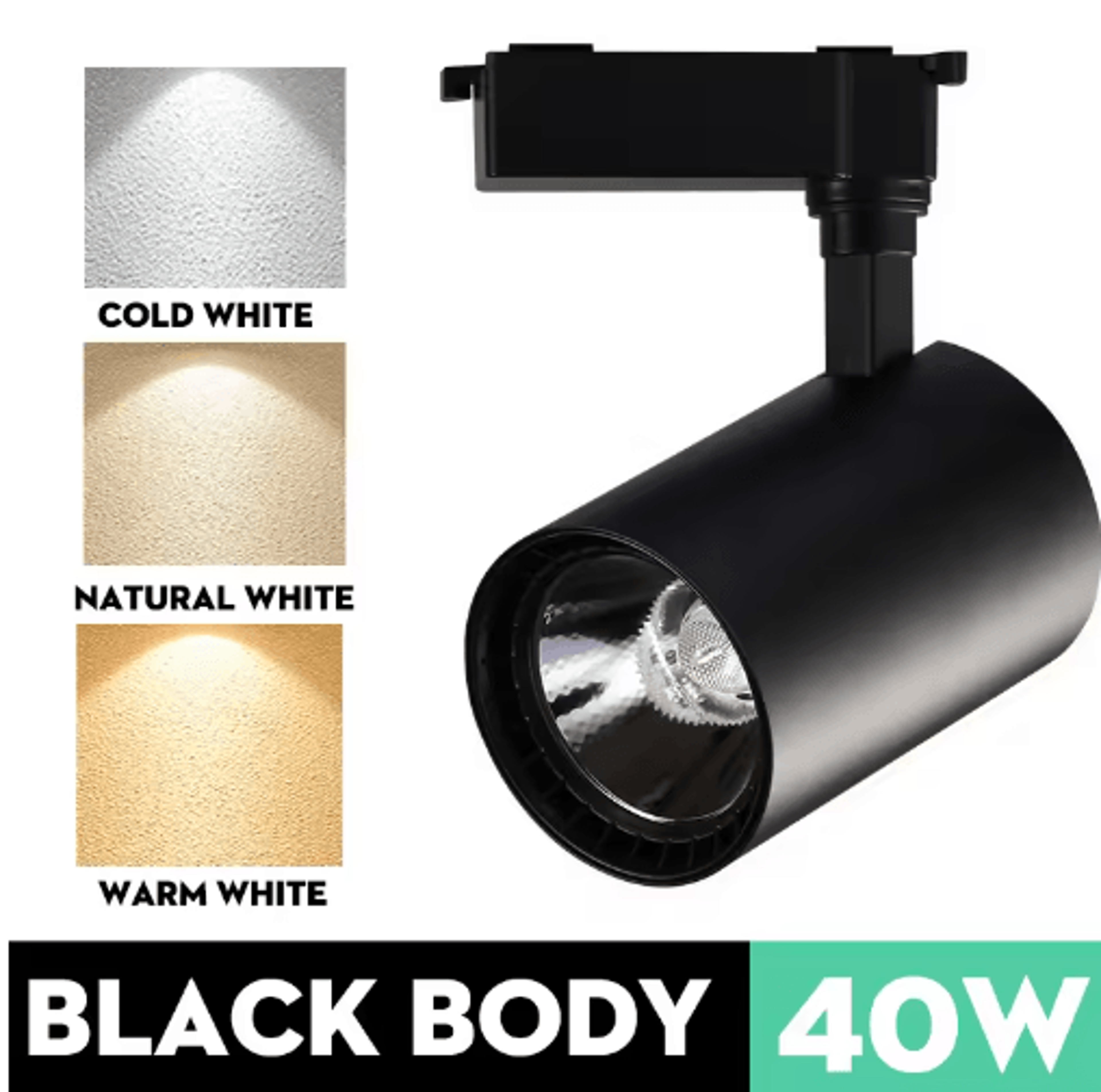 40W LED Track Spotlight  220V Ceiling Rail Floodlight For Home  Shop 5