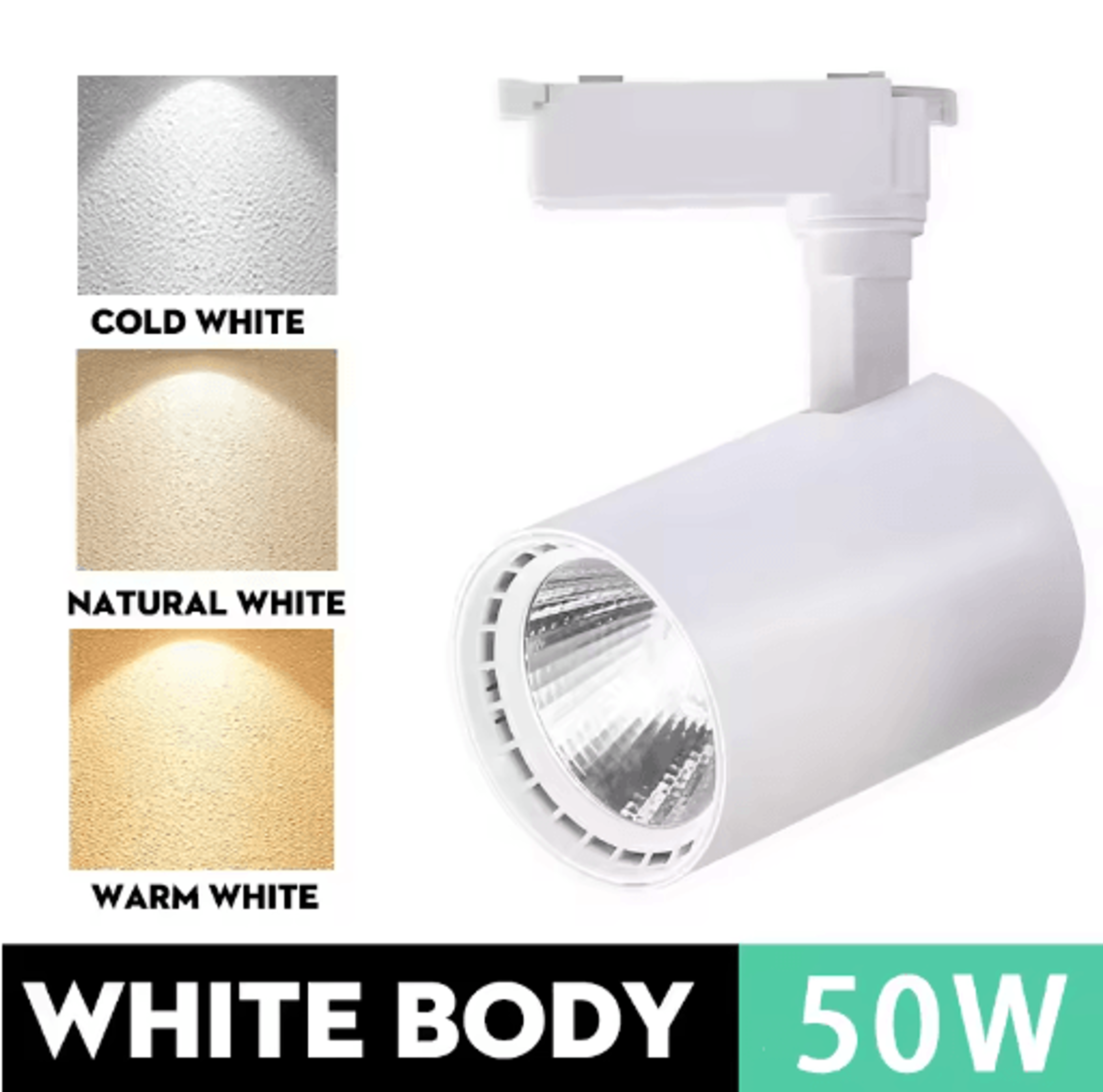 40W LED Track Spotlight  220V Ceiling Rail Floodlight For Home  Shop 1
