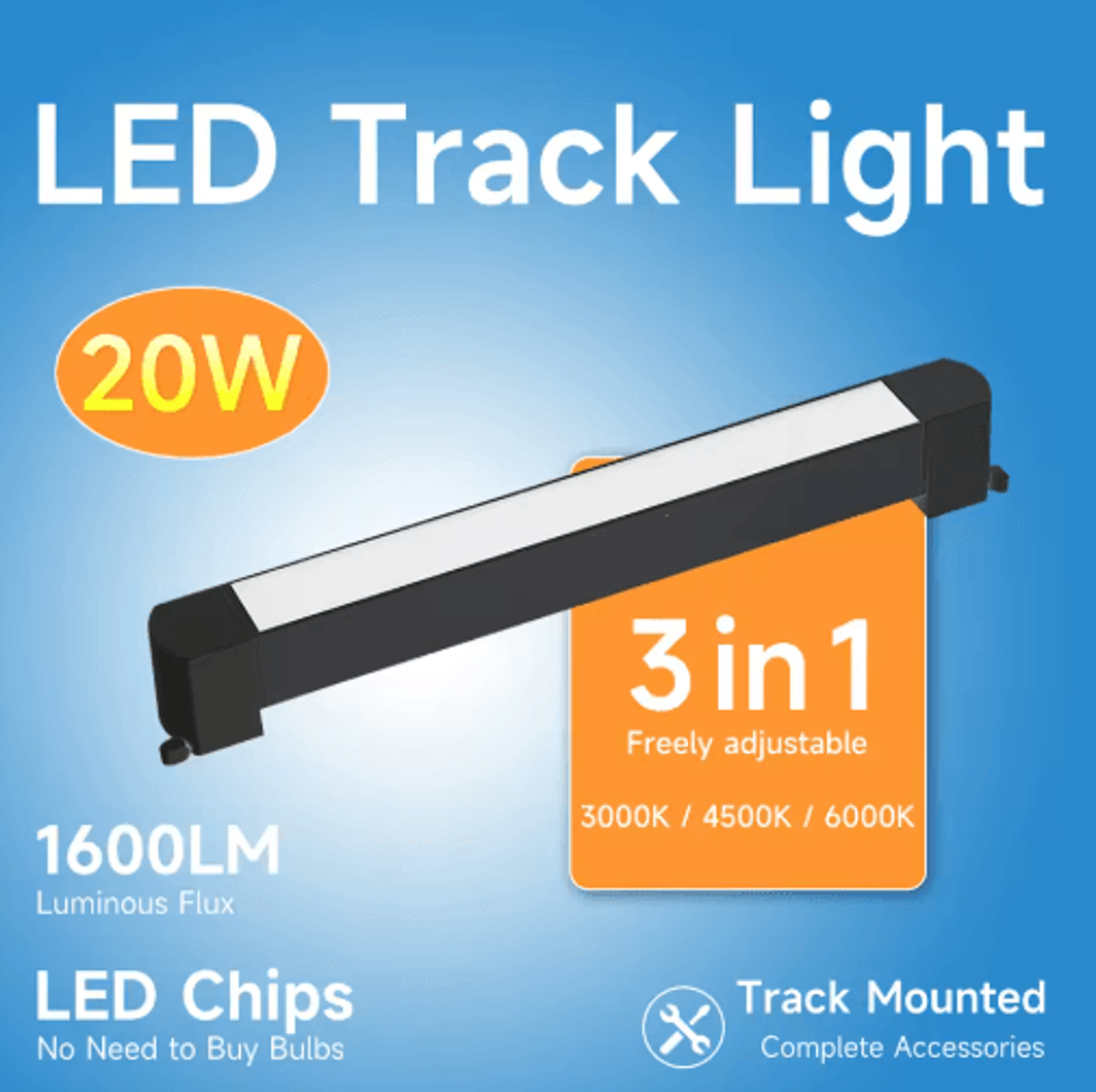40W LED Track Spotlight  220V Ceiling Rail Floodlight For Home  Shop 12