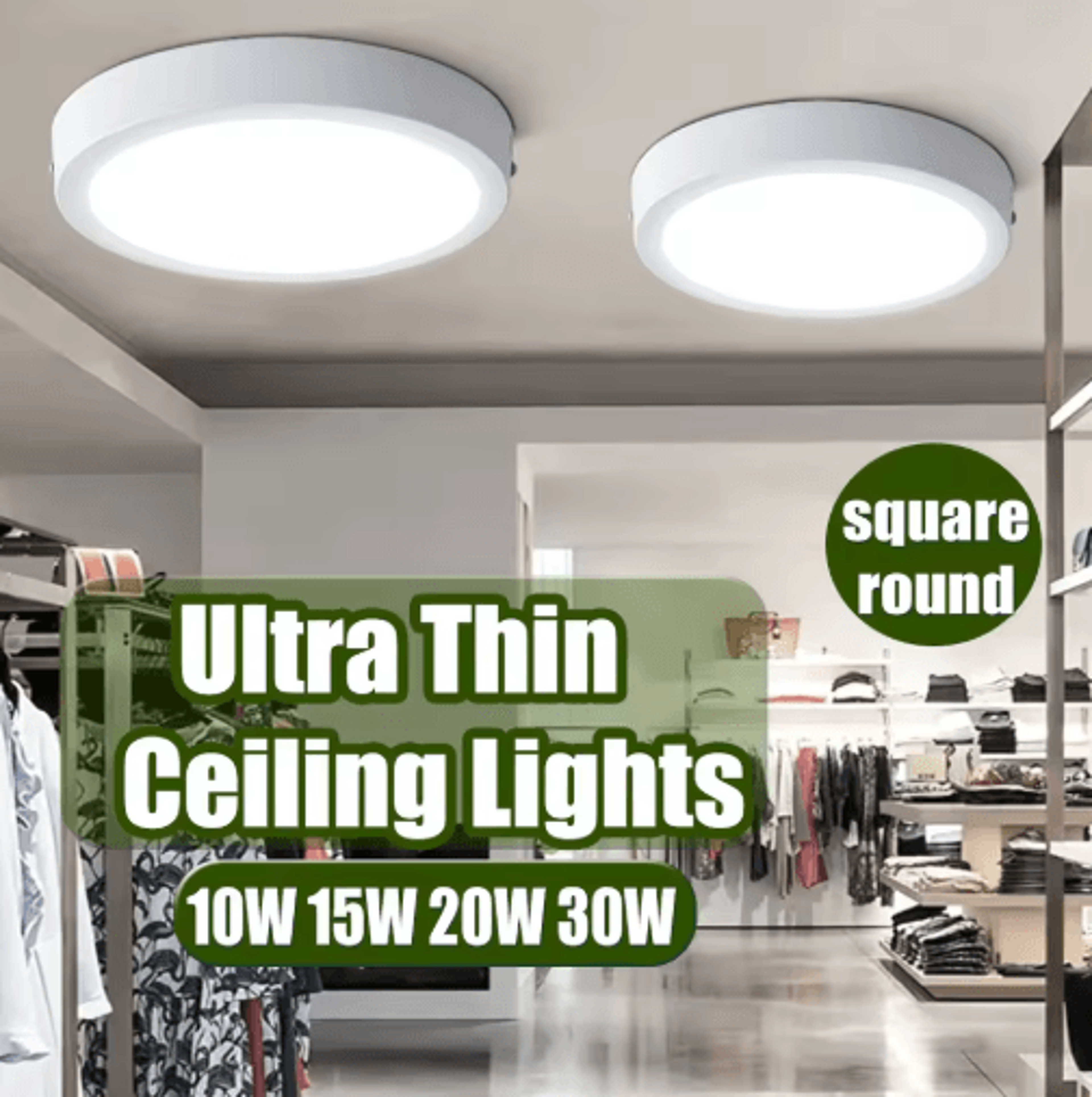 LED Industrial Work Light  110V220V Ceiling Panel Lamp For Workshops  Garages 0