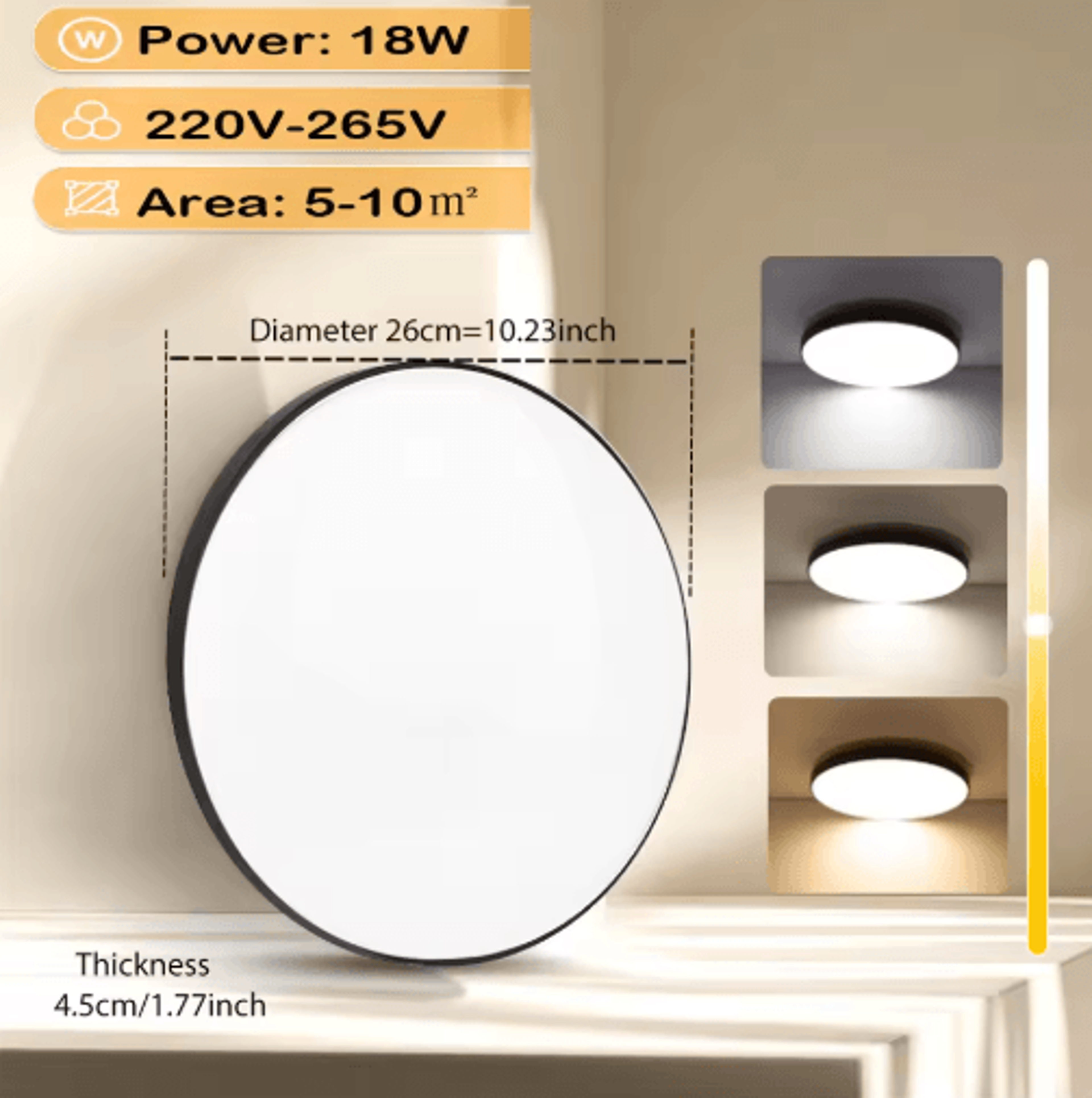 30W UltraThin LED Ceiling Panel Light  Modern Kitchen  Bathroom Lamp 8