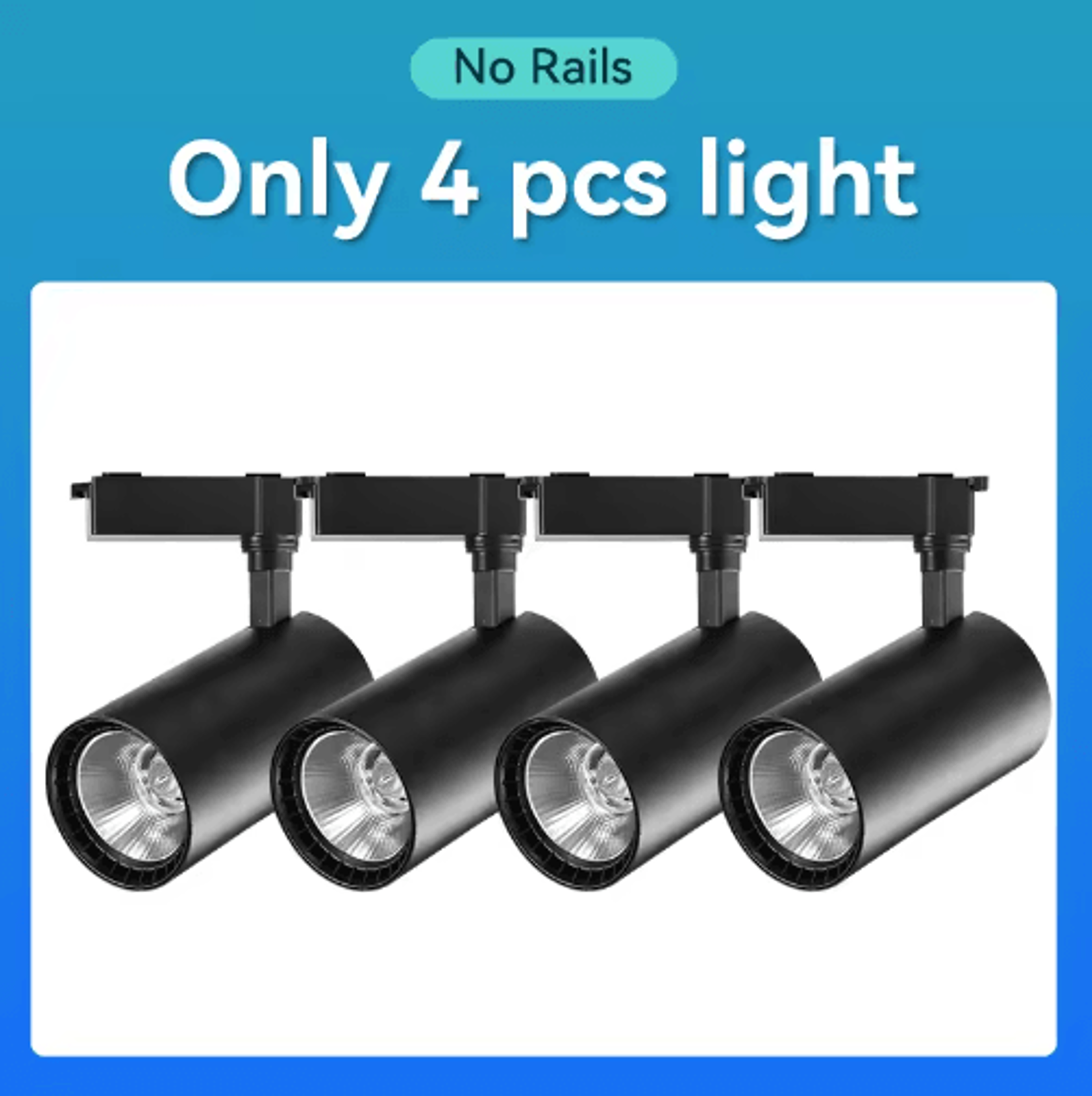 110V Tricolor LED Track Lighting Set  Ceiling Rail Spotlights For Home  Shop 16