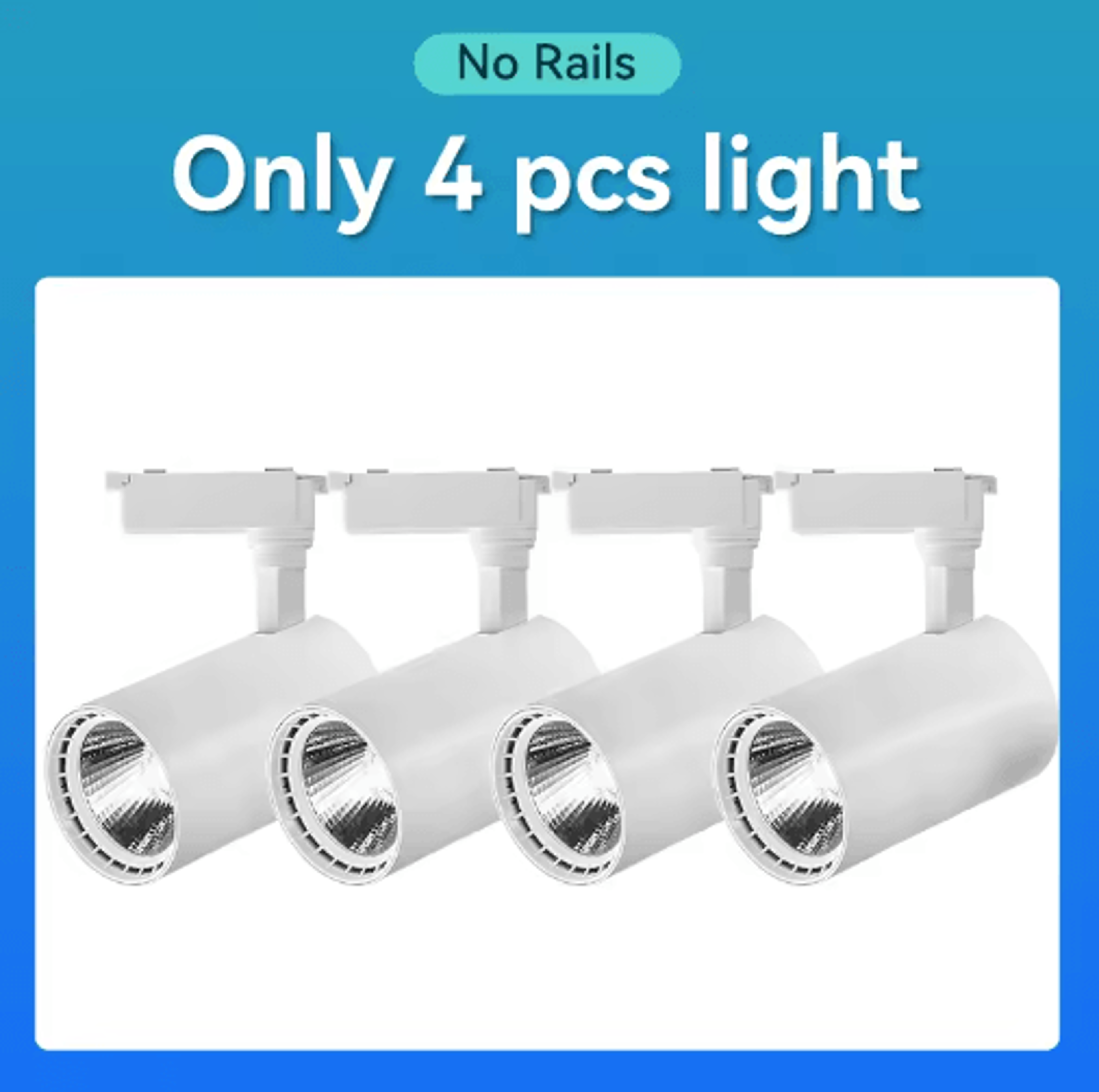 110V Tricolor LED Track Lighting Set  Ceiling Rail Spotlights For Home  Shop 15