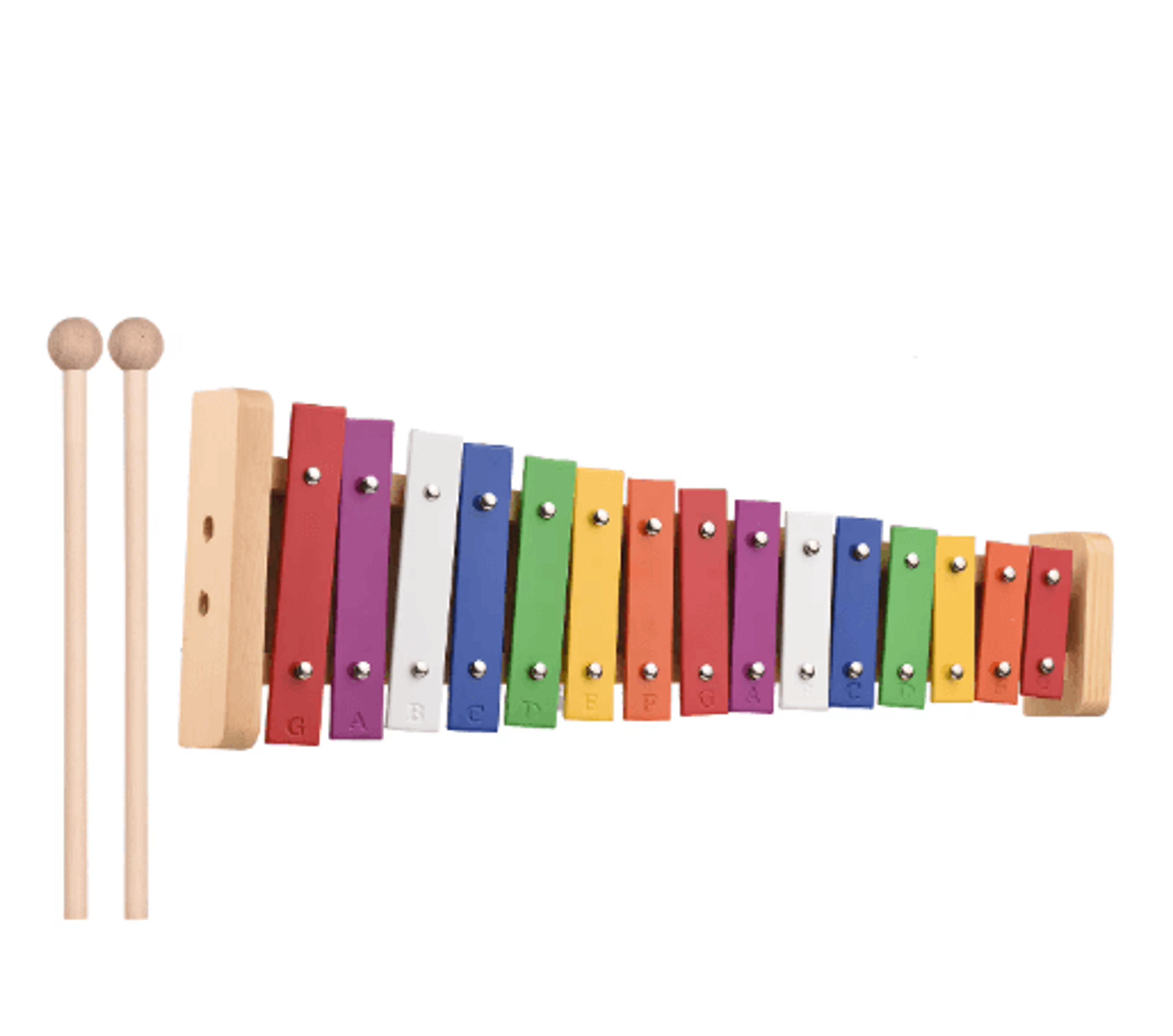 15Note Colorful Glockenspiel Xylophone  Wooden Base Percussion Instrument With Mallets 3