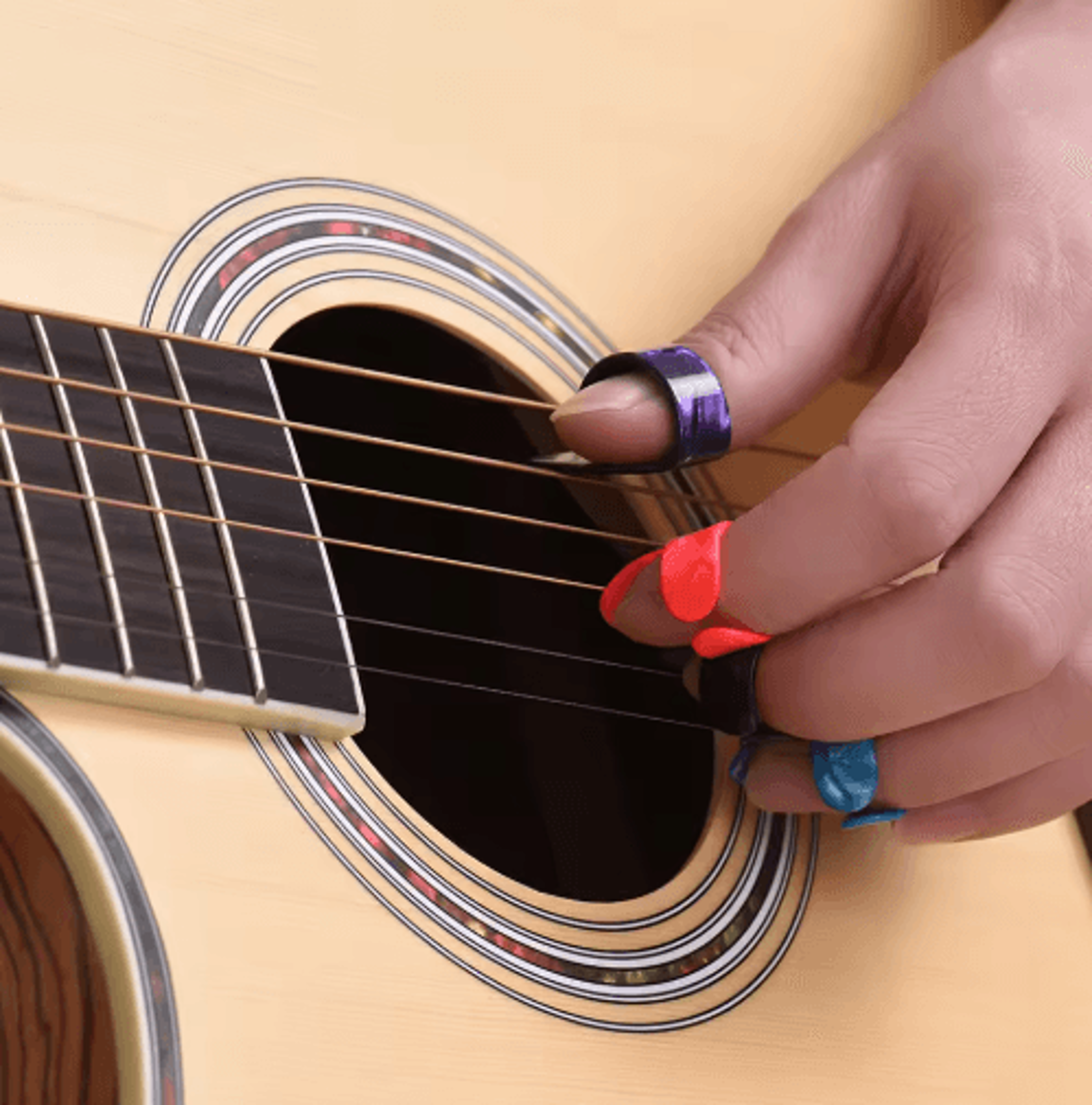 Guitar Slide Set  3 Glass Slides 1 Stainless Steel Slide  4 Finger Picks 0