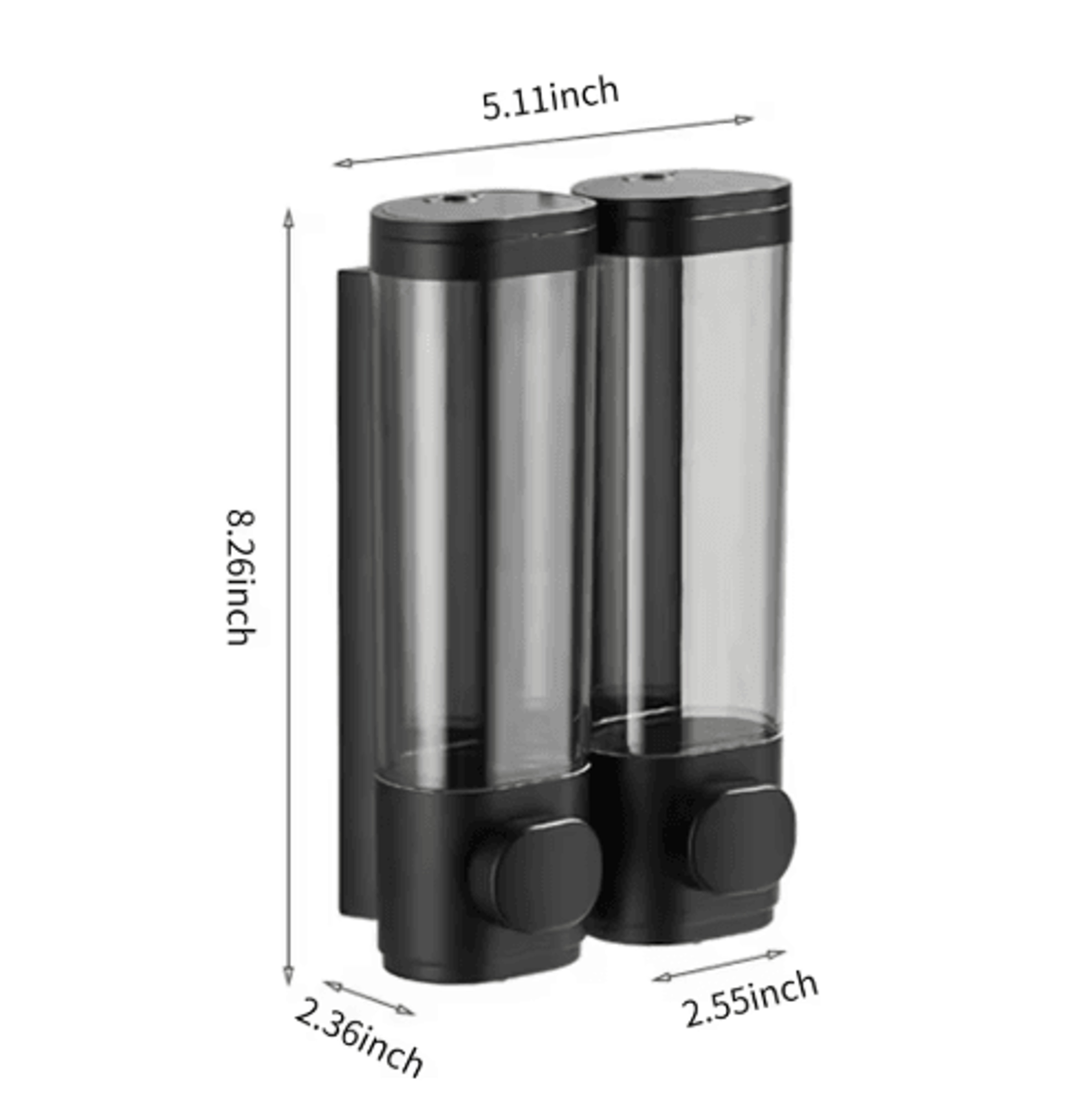 600mL Wall Mounted Soap Dispenser  Manual Press Liquid Soap  Shampoo Holder 1