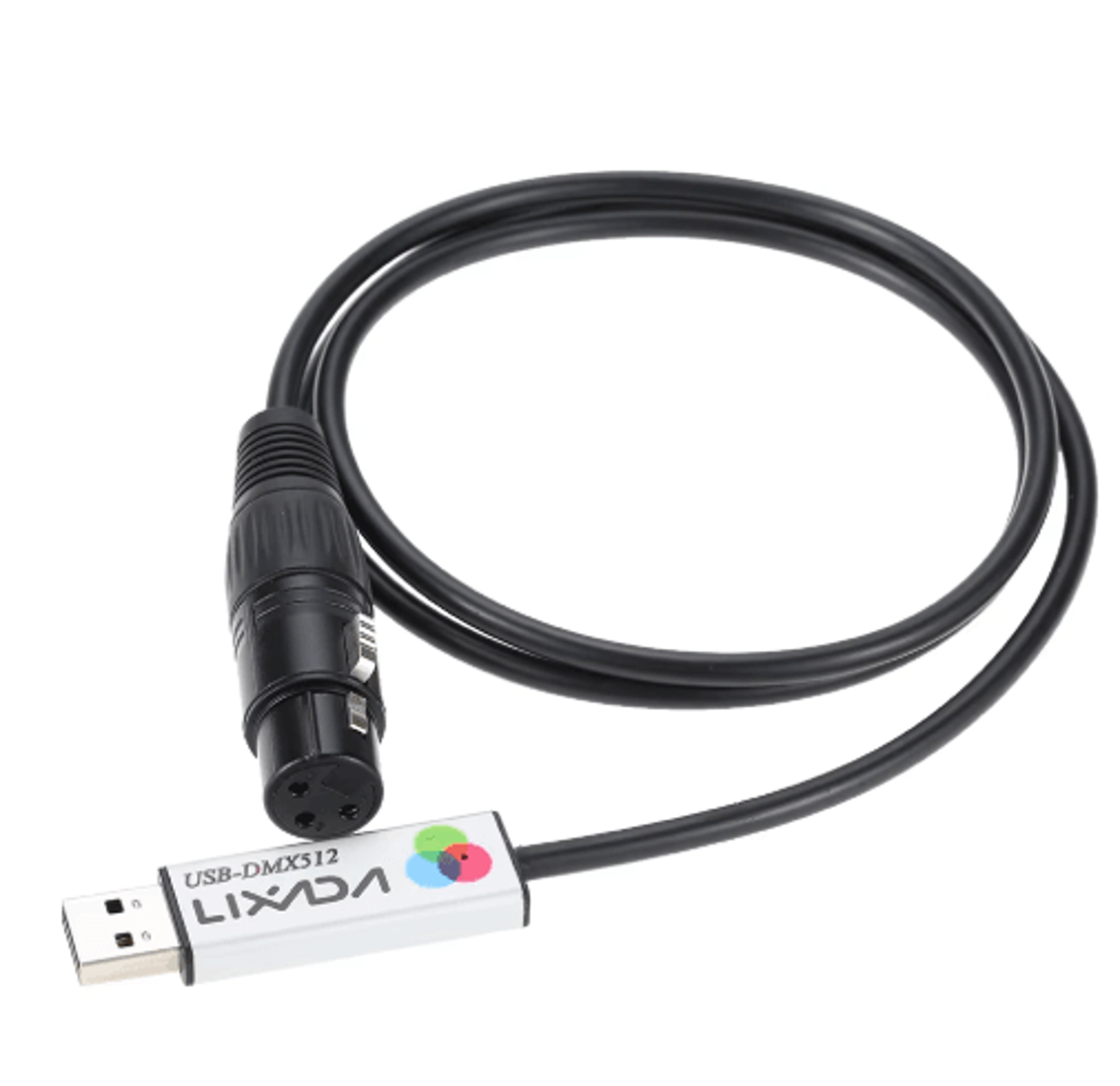USB To DMX512 Interface Adapter  PC Stage Lighting Controller For LED Lights 3