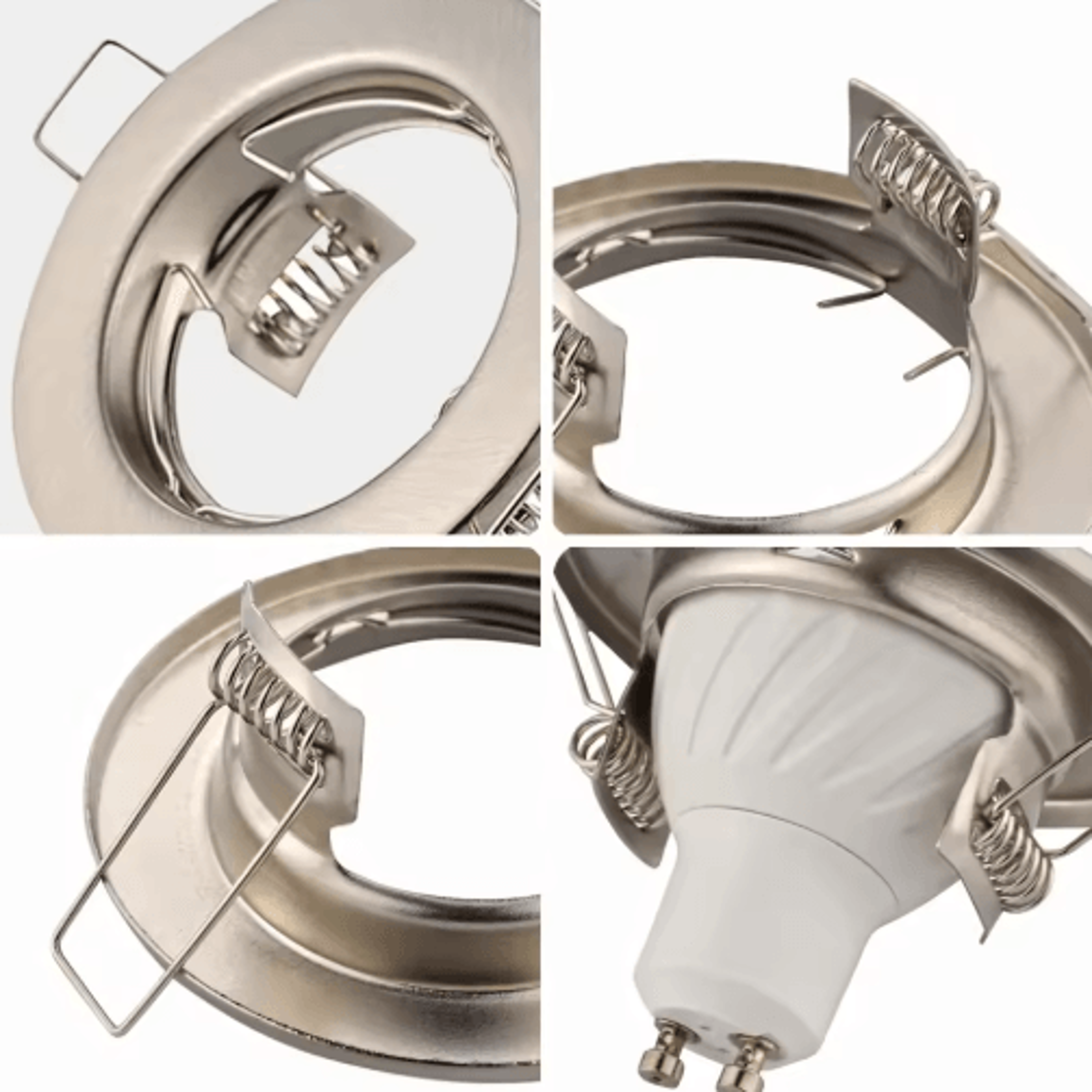 6PCS GU10 LED Recessed Spotlights  Rotatable Round Ceiling Lights For Home 5