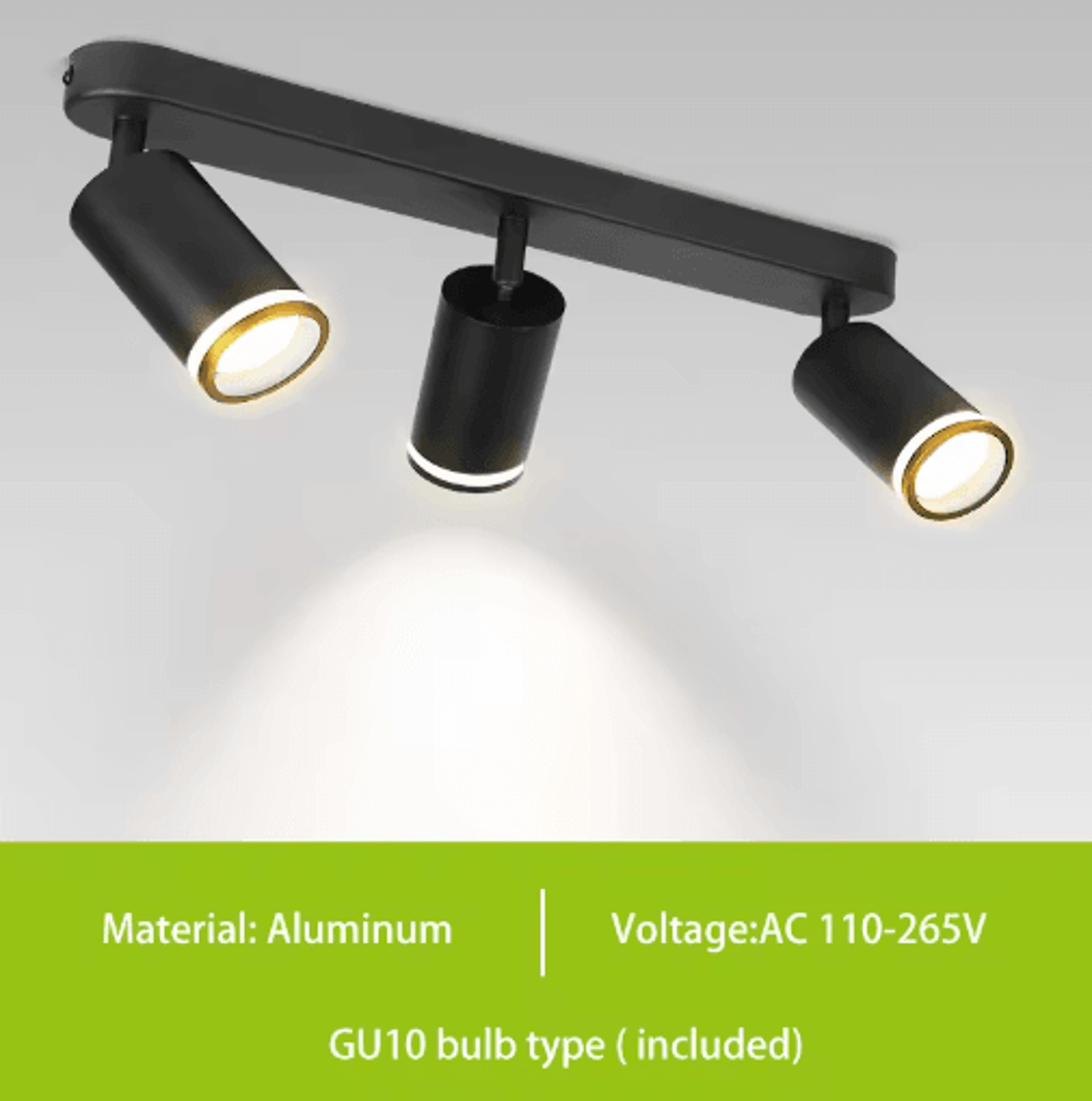GU10 LED Track Spotlight  3Color COB Ceiling Light For Home  Commercial Spaces 5