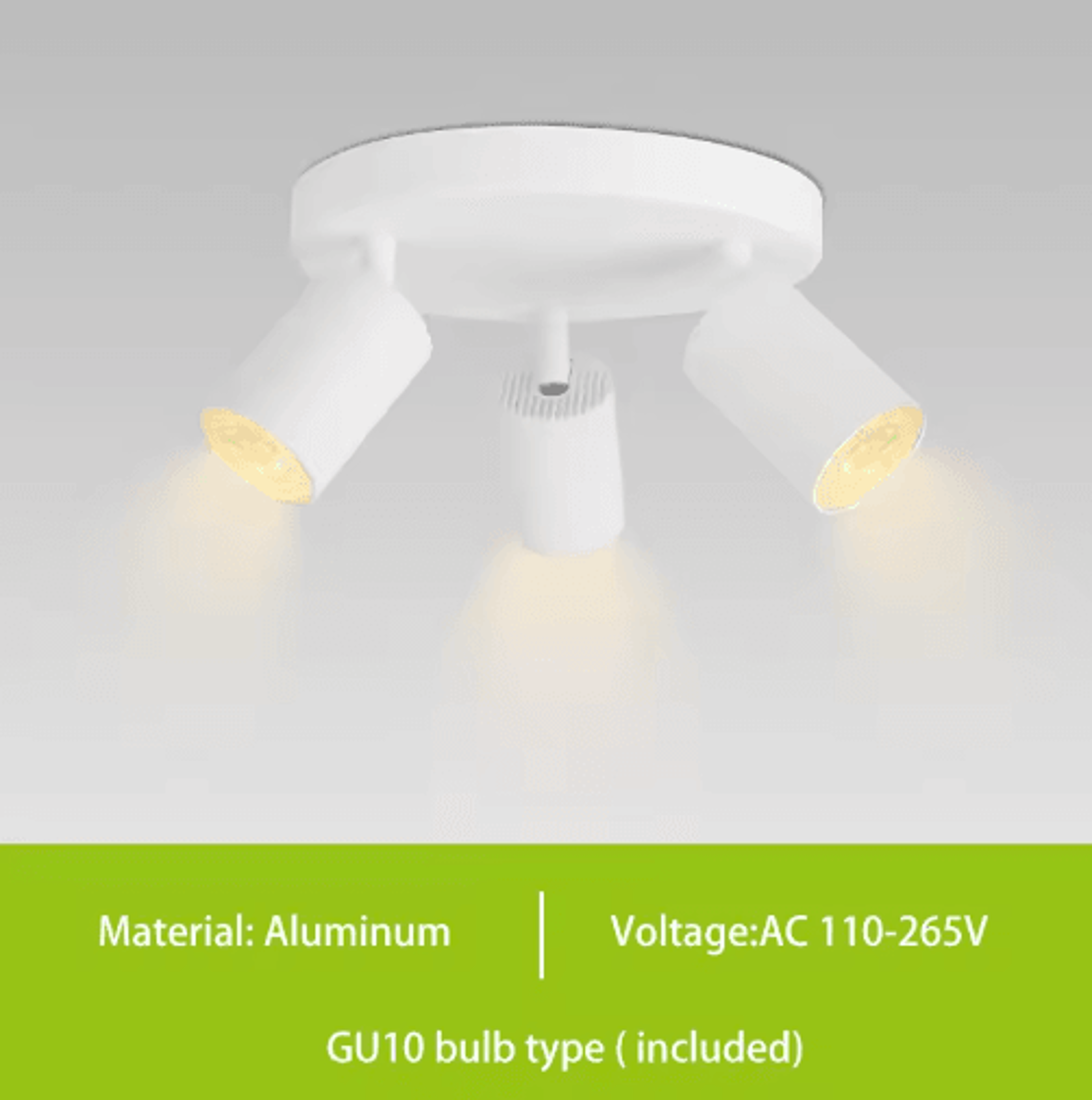 GU10 LED Track Spotlight  3Color COB Ceiling Light For Home  Commercial Spaces 2