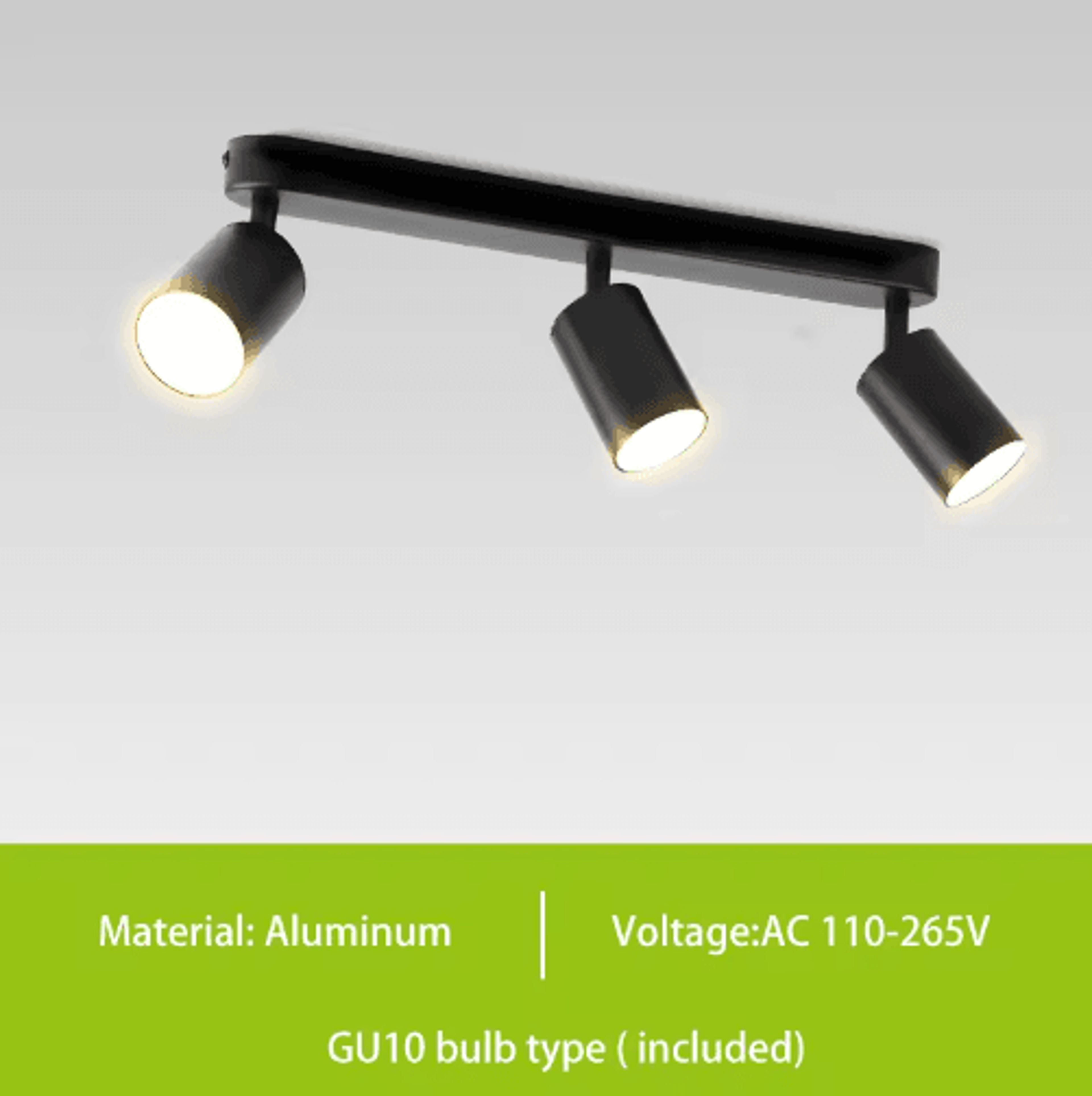 GU10 LED Track Spotlight  3Color COB Ceiling Light For Home  Commercial Spaces 8