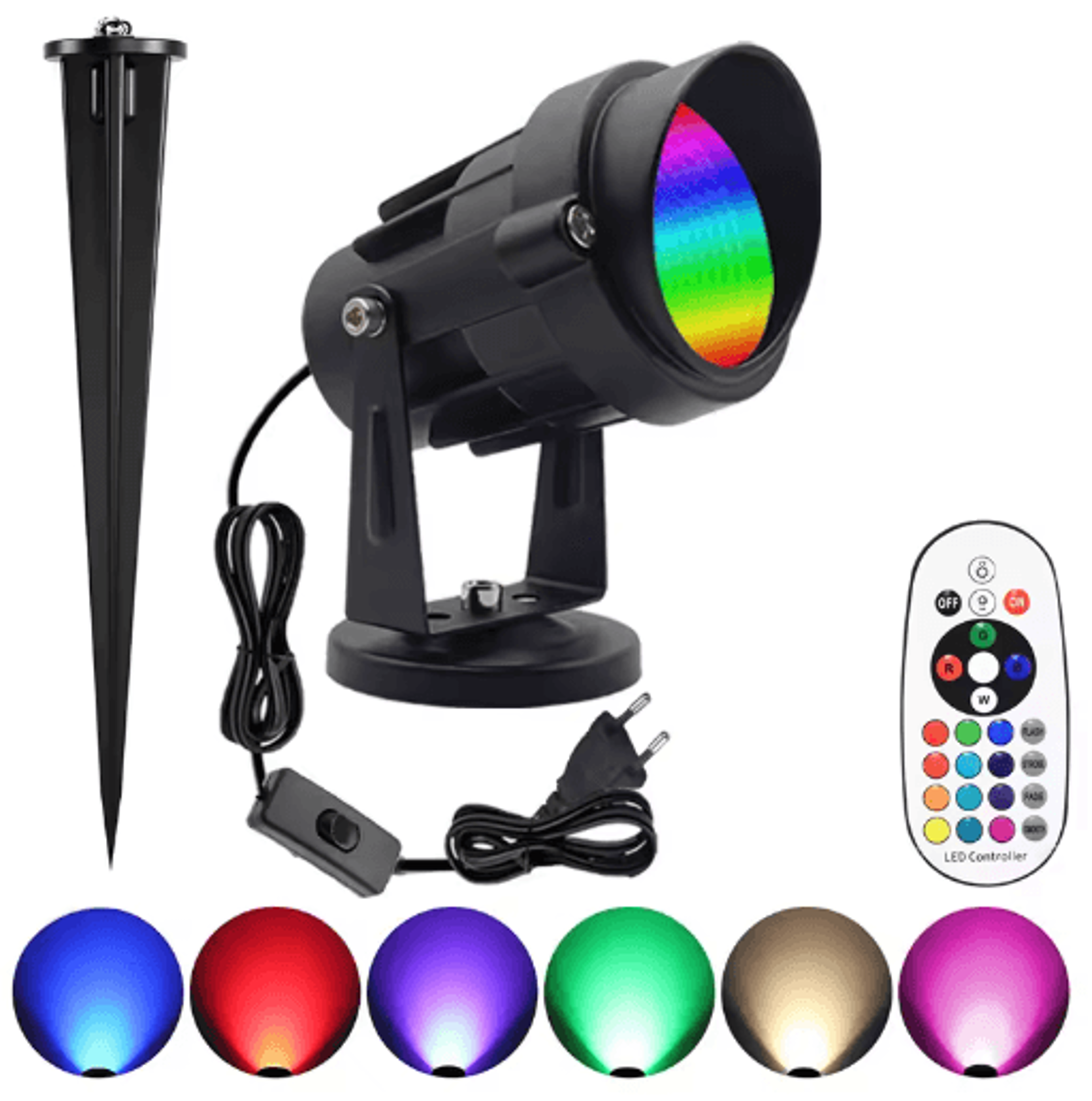 10W RGBW LED Spotlight  Remote Control Dimmable Accent Light For Artwork  Home 3