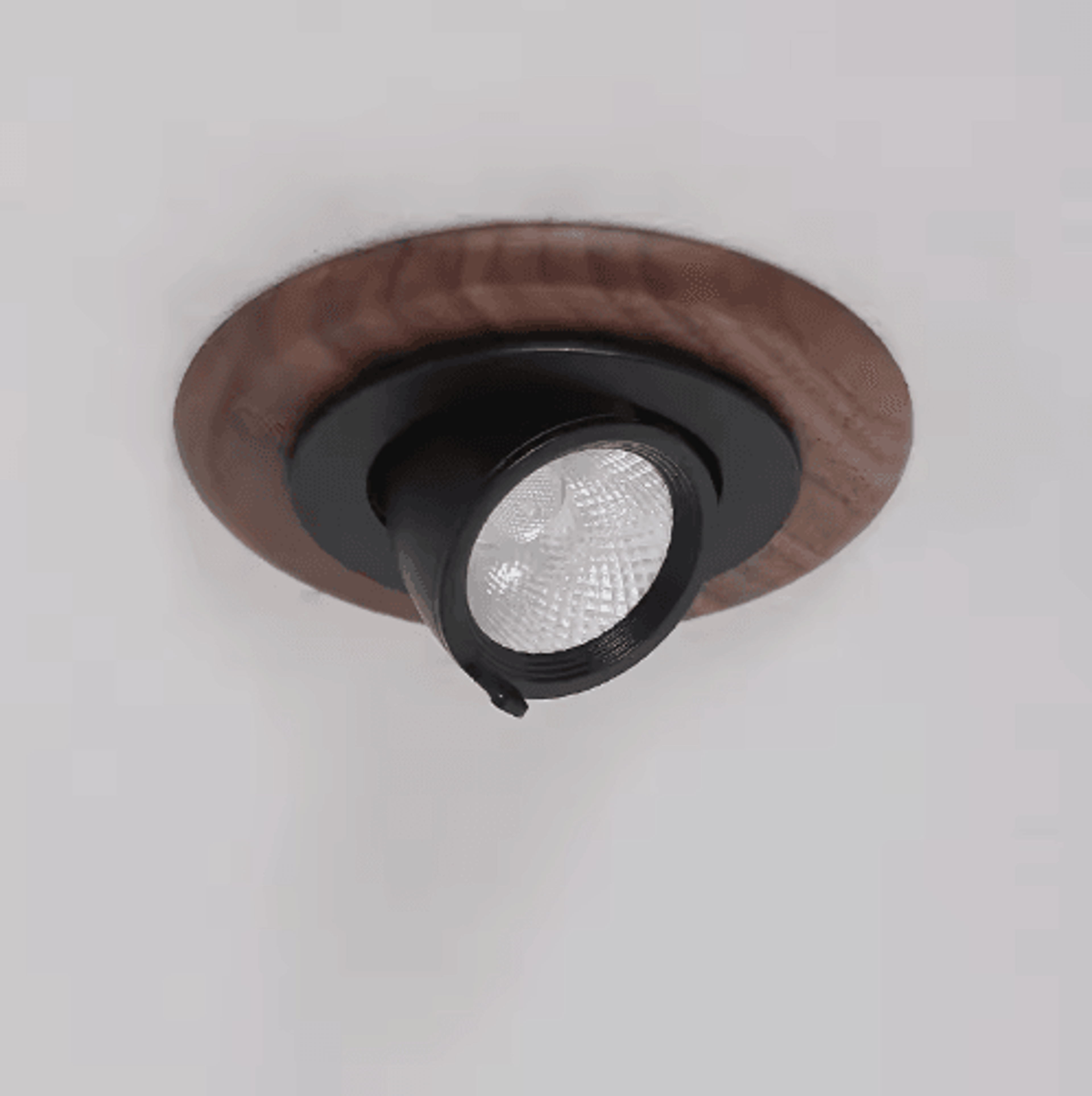 Walnut Wood Recessed Spotlight  Rotatable WabiSabi Wall Wash Ceiling Light 5